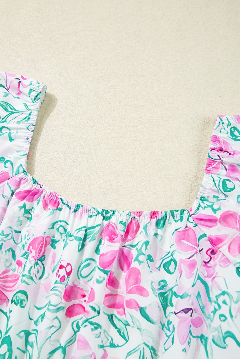 Plus Size Floral Ric-Rac Trim Mini Dress - Rooted & Reckless Co.