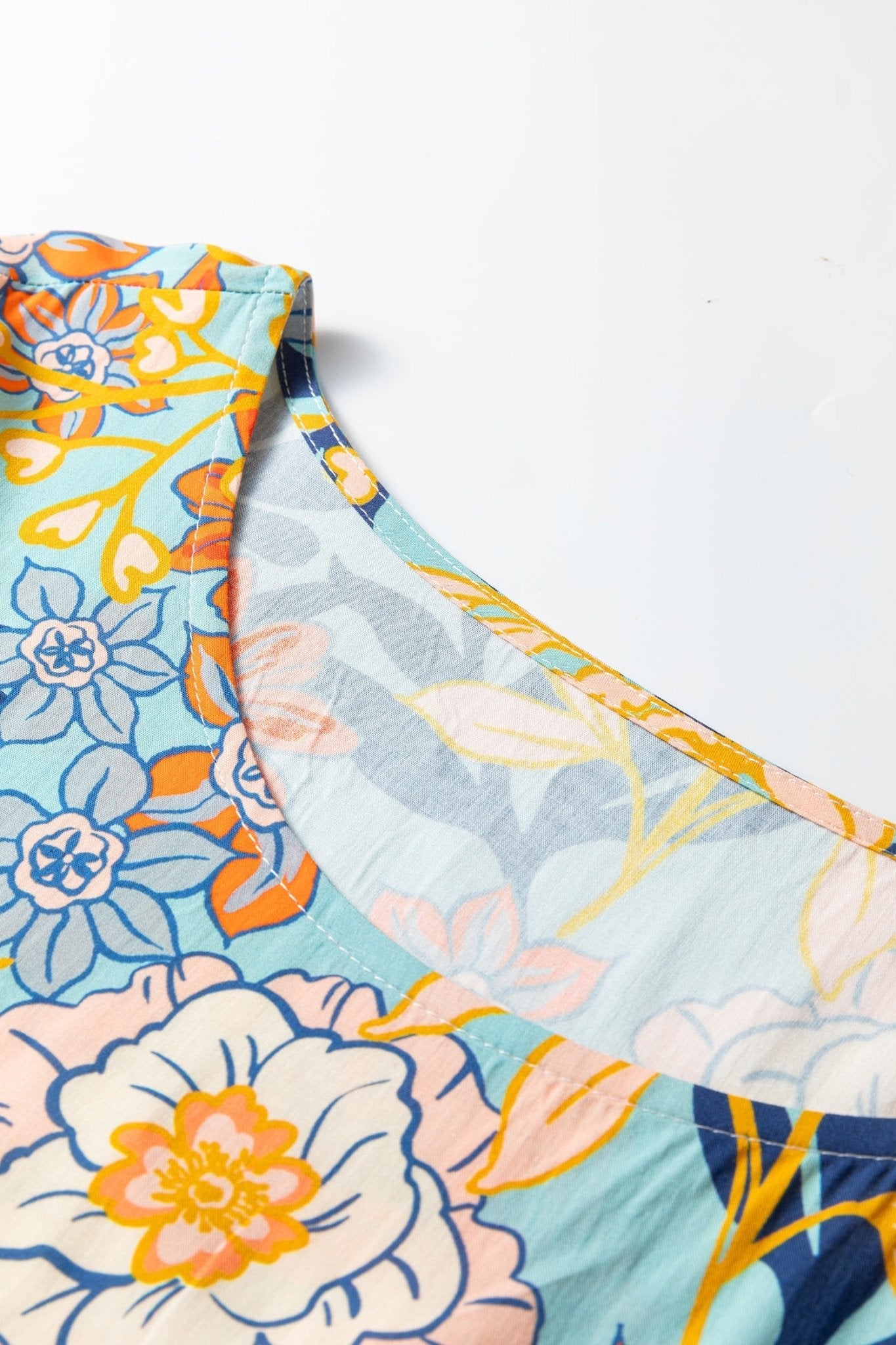 Plus Size Floral Ruffle Long Sleeve Dress - Rooted & Reckless Co.