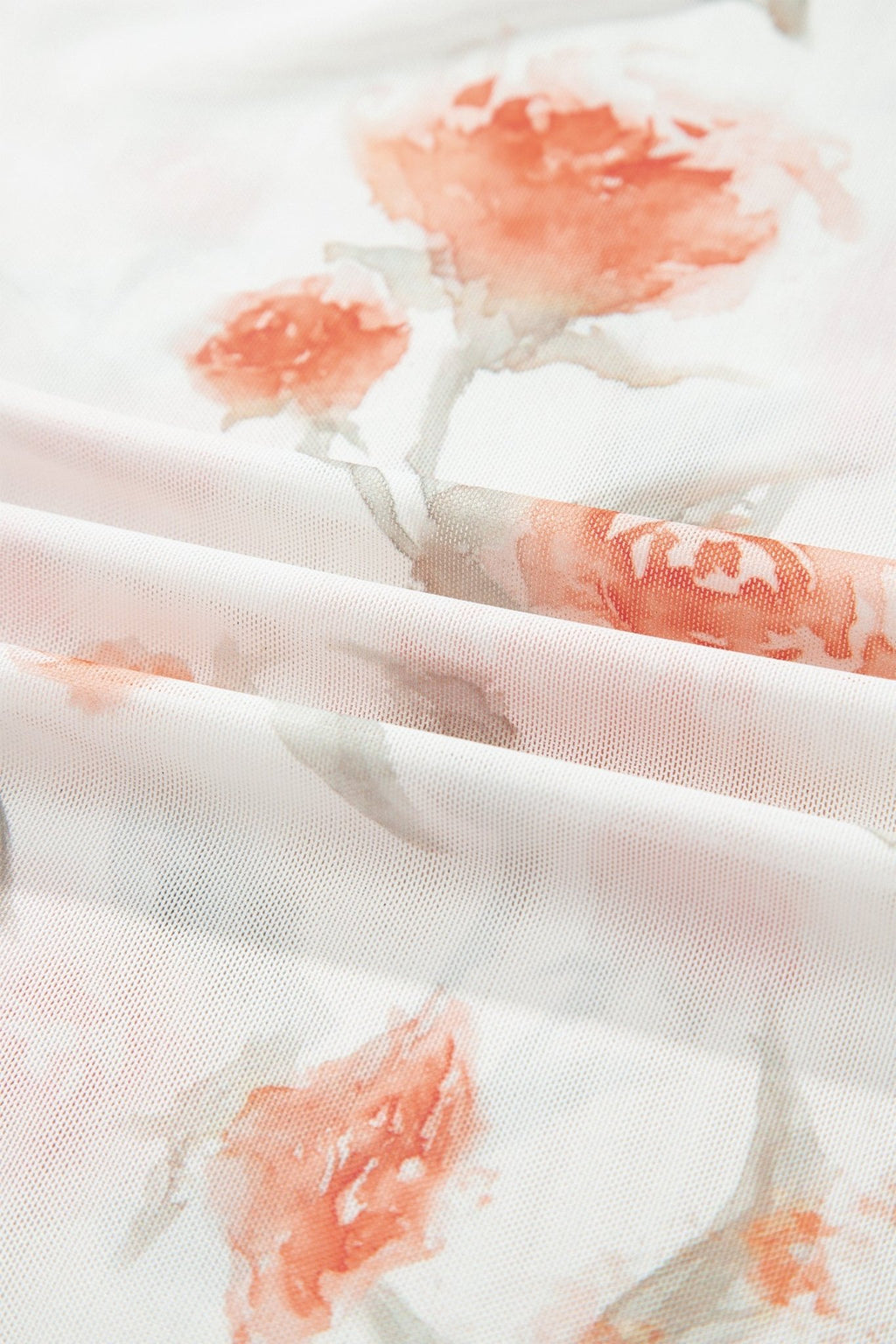 Plus Size Floral Sheer Mesh Long Sleeve Top - Rooted & Reckless Co.