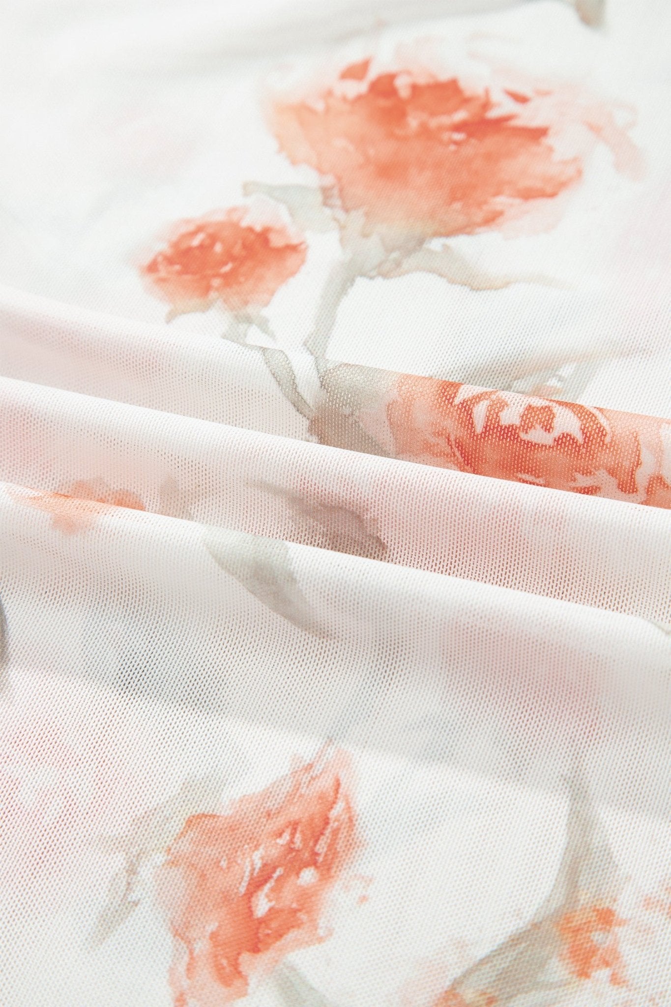 Plus Size Floral Sheer Mesh Long Sleeve Top - Rooted & Reckless Co.
