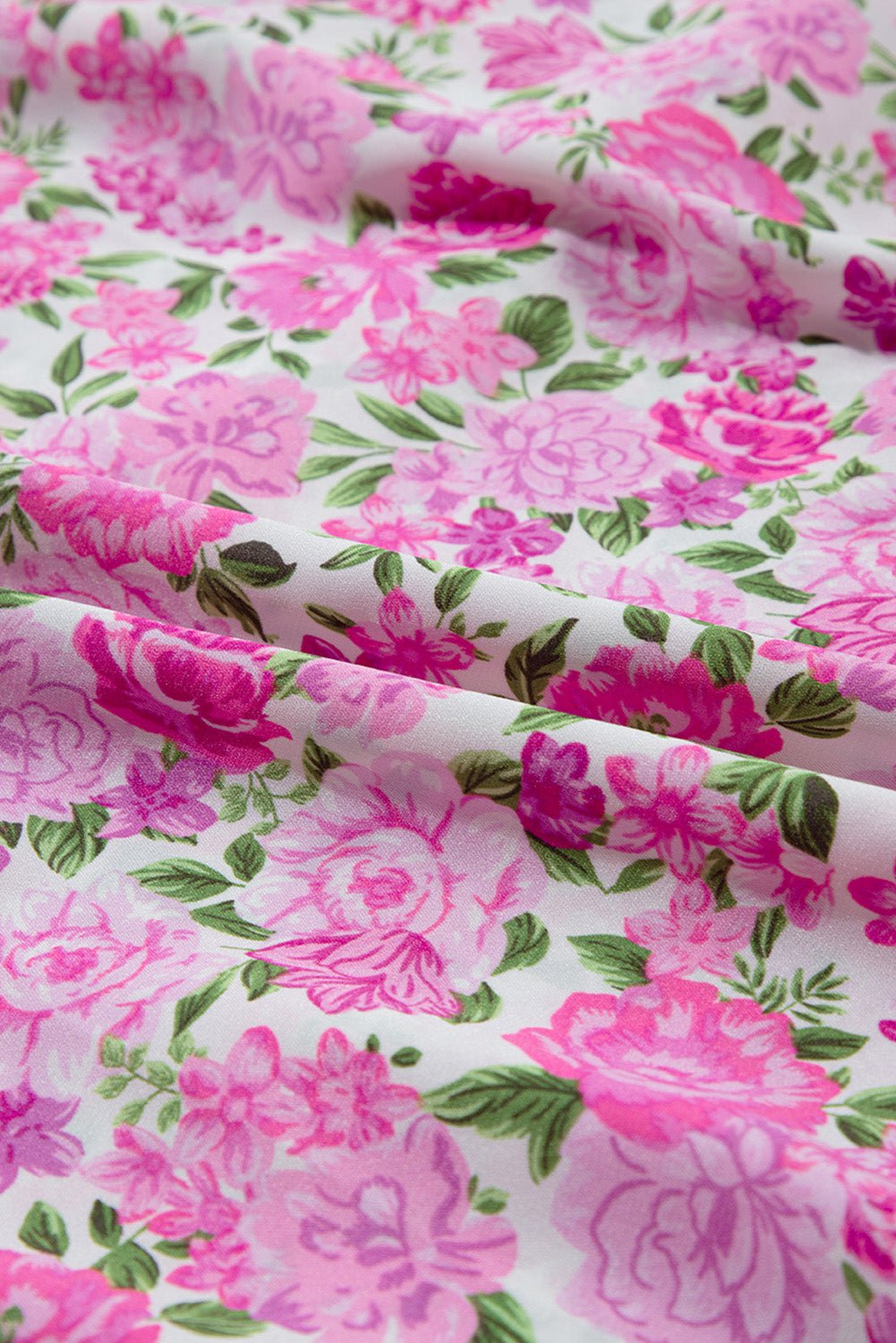 Plus Size Floral Smocked Puff Sleeve Dress - Rooted & Reckless Co.