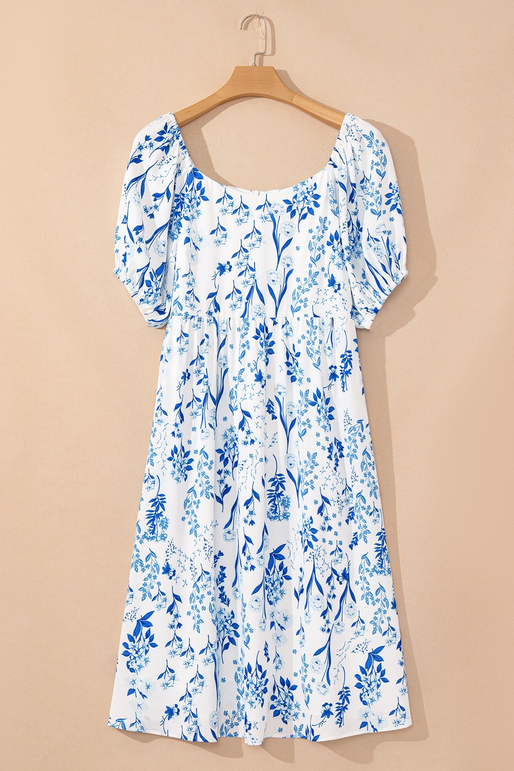 Plus Size Floral Sweetheart Neck Midi Dress - Rooted & Reckless Co.