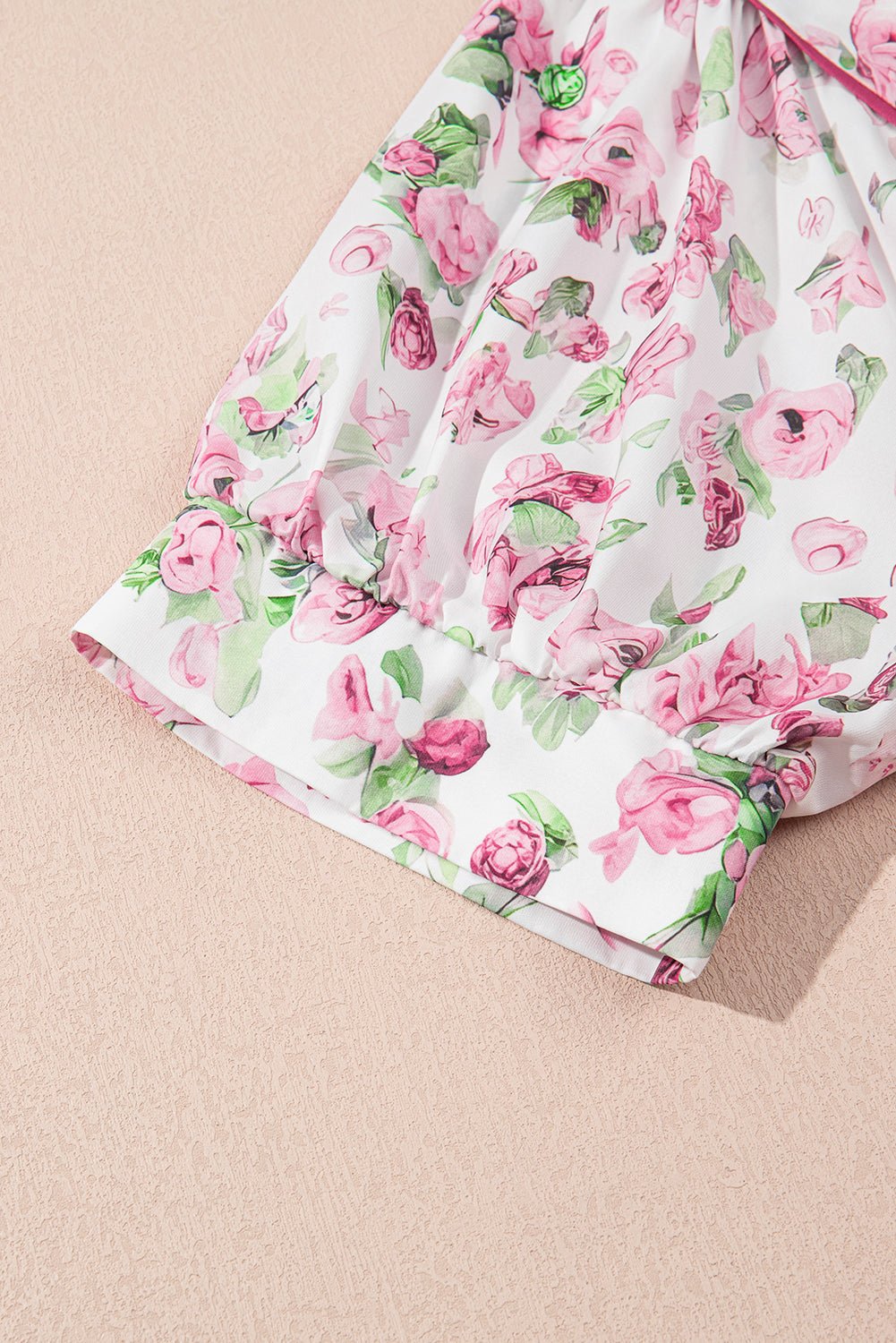 Plus Size Floral Tied V-Neck Mini Dress - Rooted & Reckless Co.