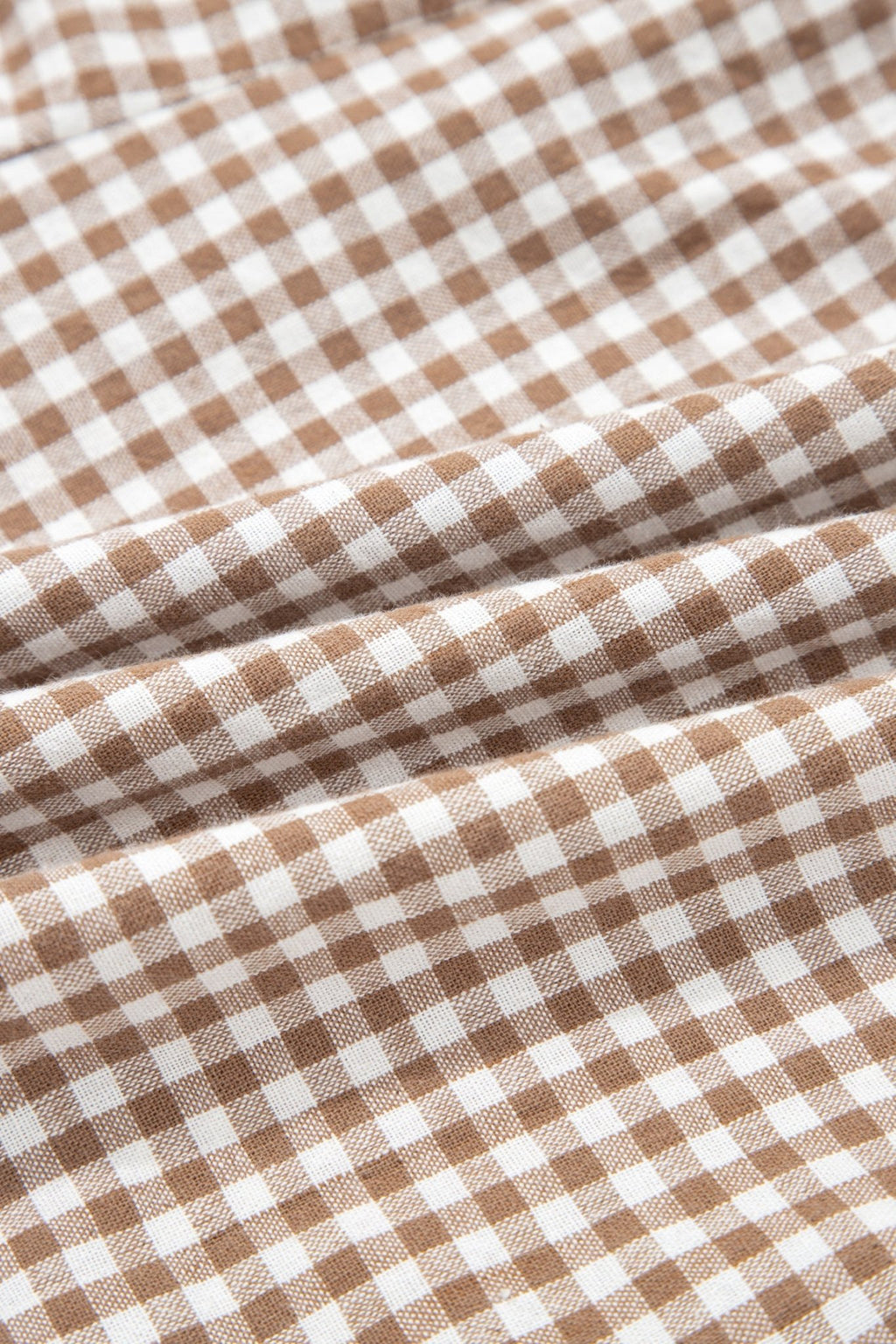 Plus Size Gingham Plaid Ruffle Contrast Trim Shorts - Rooted & Reckless Co.