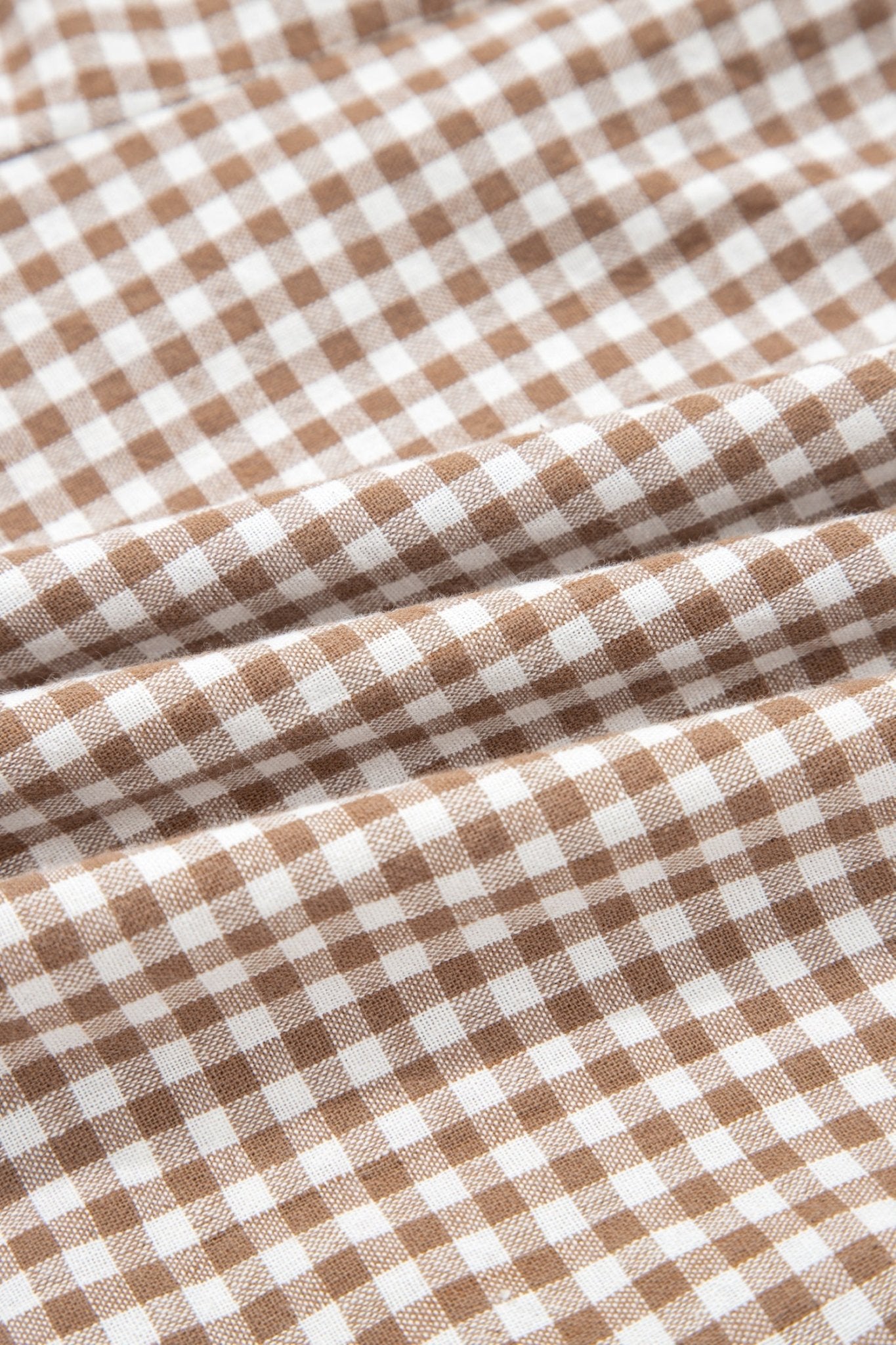 Plus Size Gingham Plaid Ruffle Contrast Trim Shorts - Rooted & Reckless Co.
