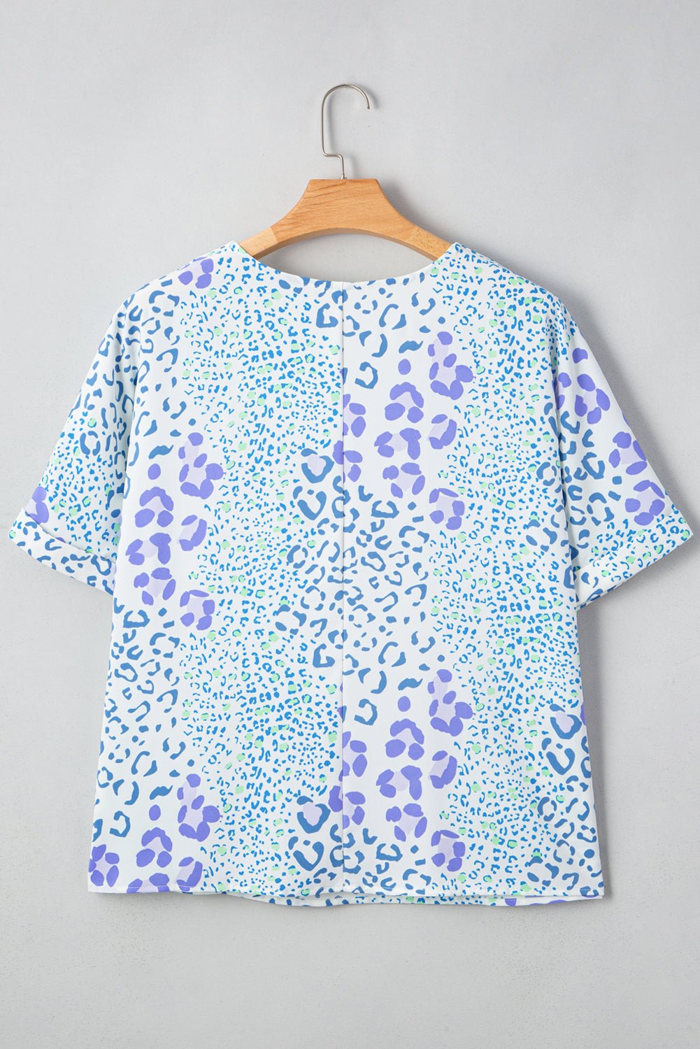 Plus Size Leopard 3/4 Sleeve V-Neck Top - Rooted & Reckless Co.