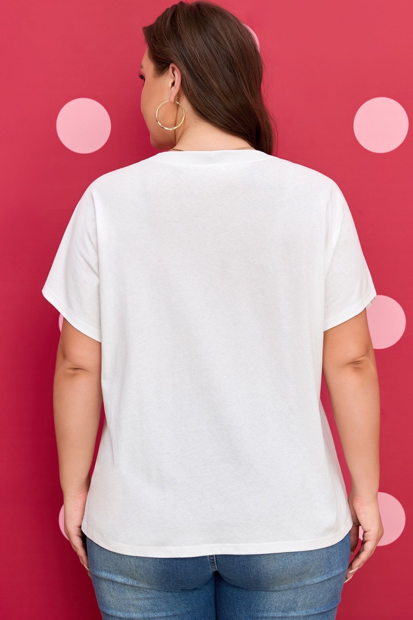 Plus Size Leopard Bow Embroidered Patch T-Shirt - Rooted & Reckless Co.