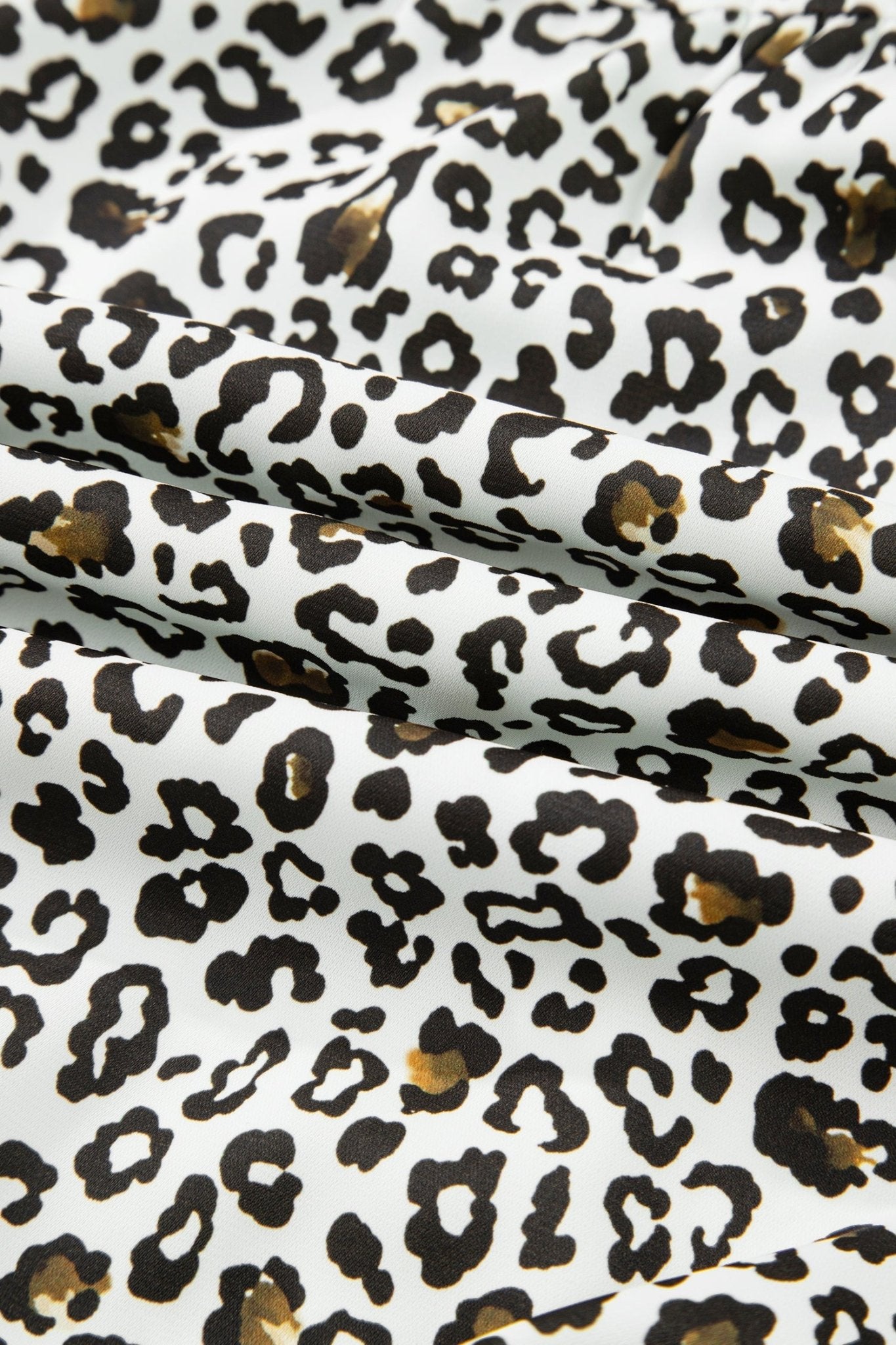 Plus Size Leopard Contrast Trim Puff Sleeve Blouse - Rooted & Reckless Co.