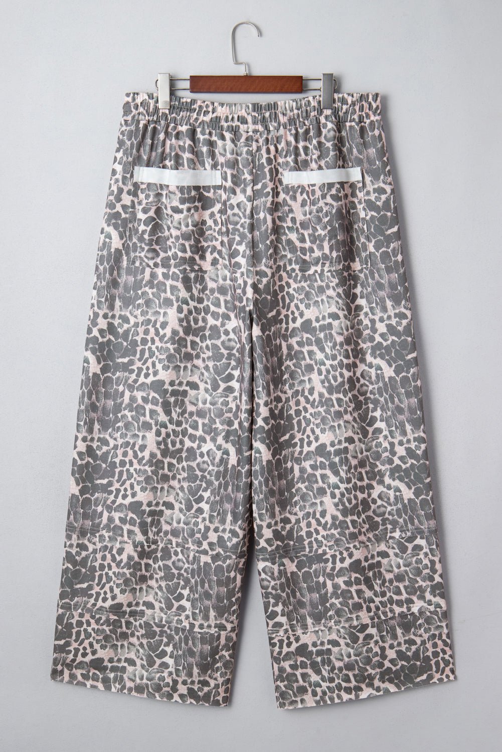 Plus Size Leopard Patch Pocket Drawstring Pants - Rooted & Reckless Co.