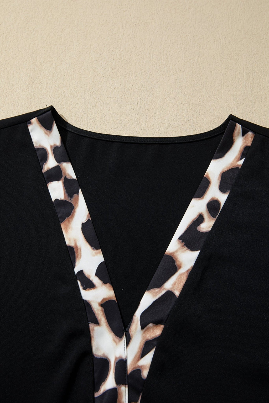 Plus Size Leopard Patchwork V-Neck Ruffle Dress - Rooted & Reckless Co.