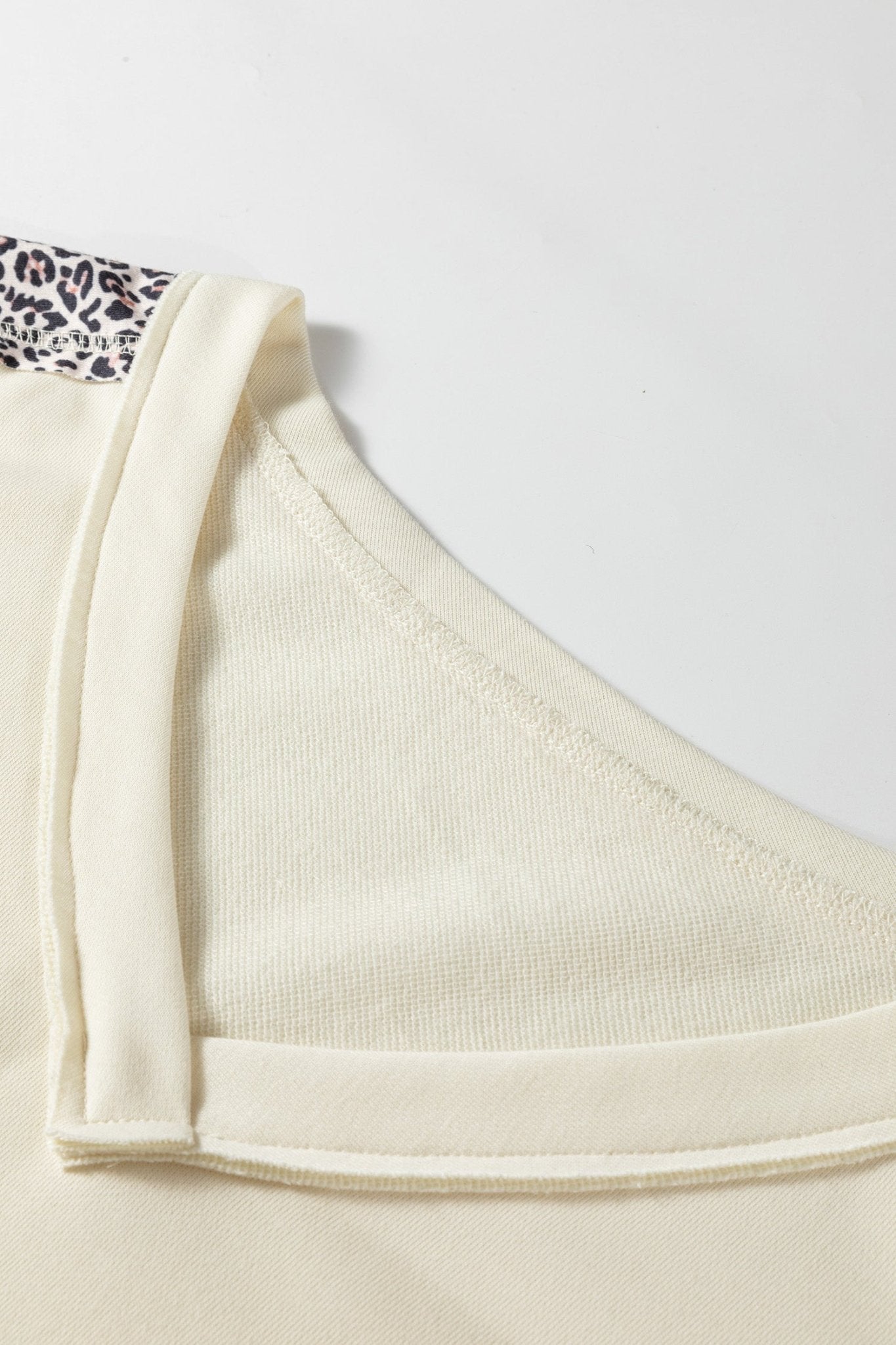 Plus Size Leopard Patchwork V-Neck Short Sleeve Top - Rooted & Reckless Co.