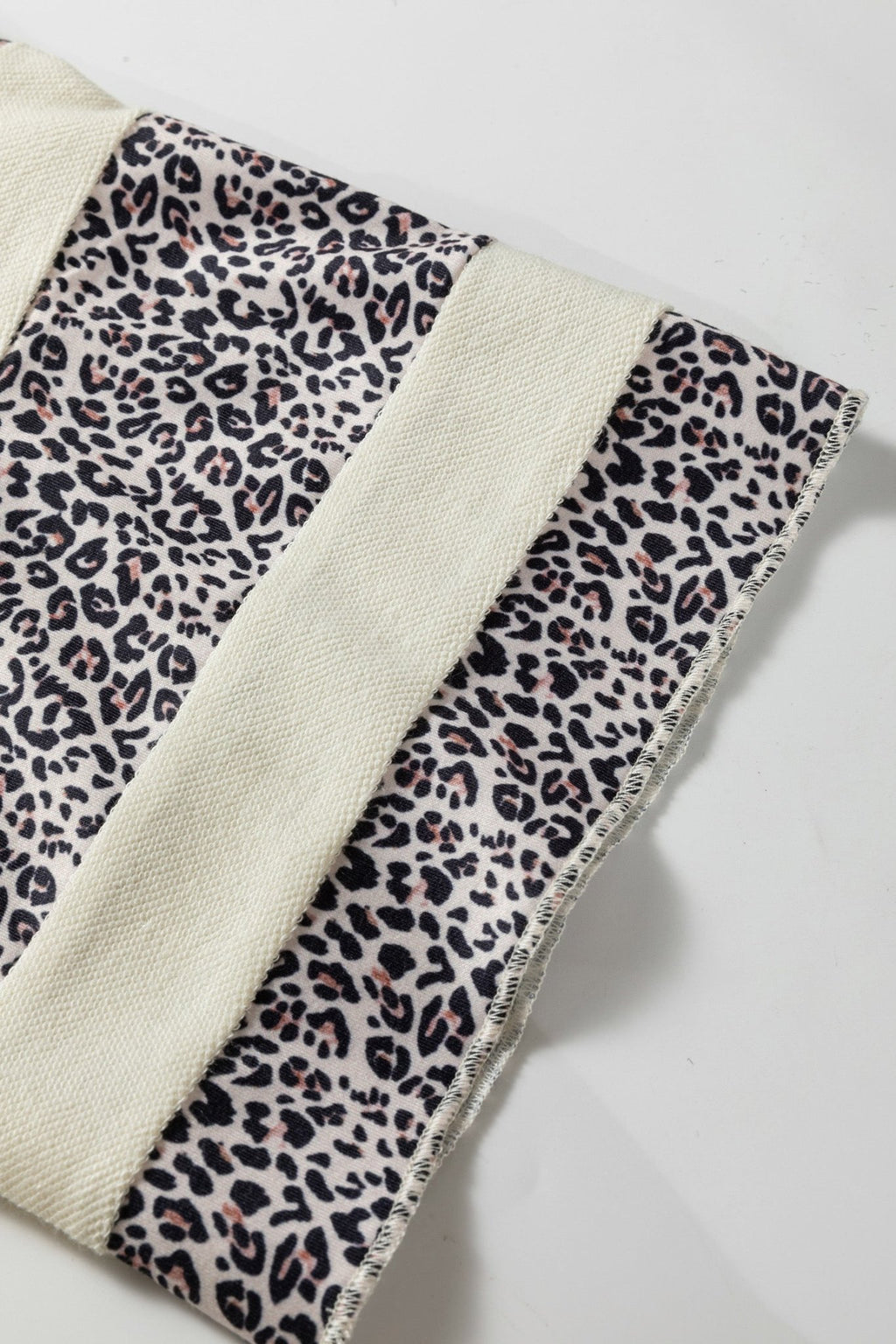 Plus Size Leopard Patchwork V-Neck Short Sleeve Top - Rooted & Reckless Co.