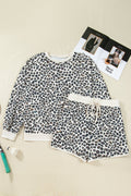 Plus Size Leopard Pullover and Shorts Set - Rooted & Reckless Co.