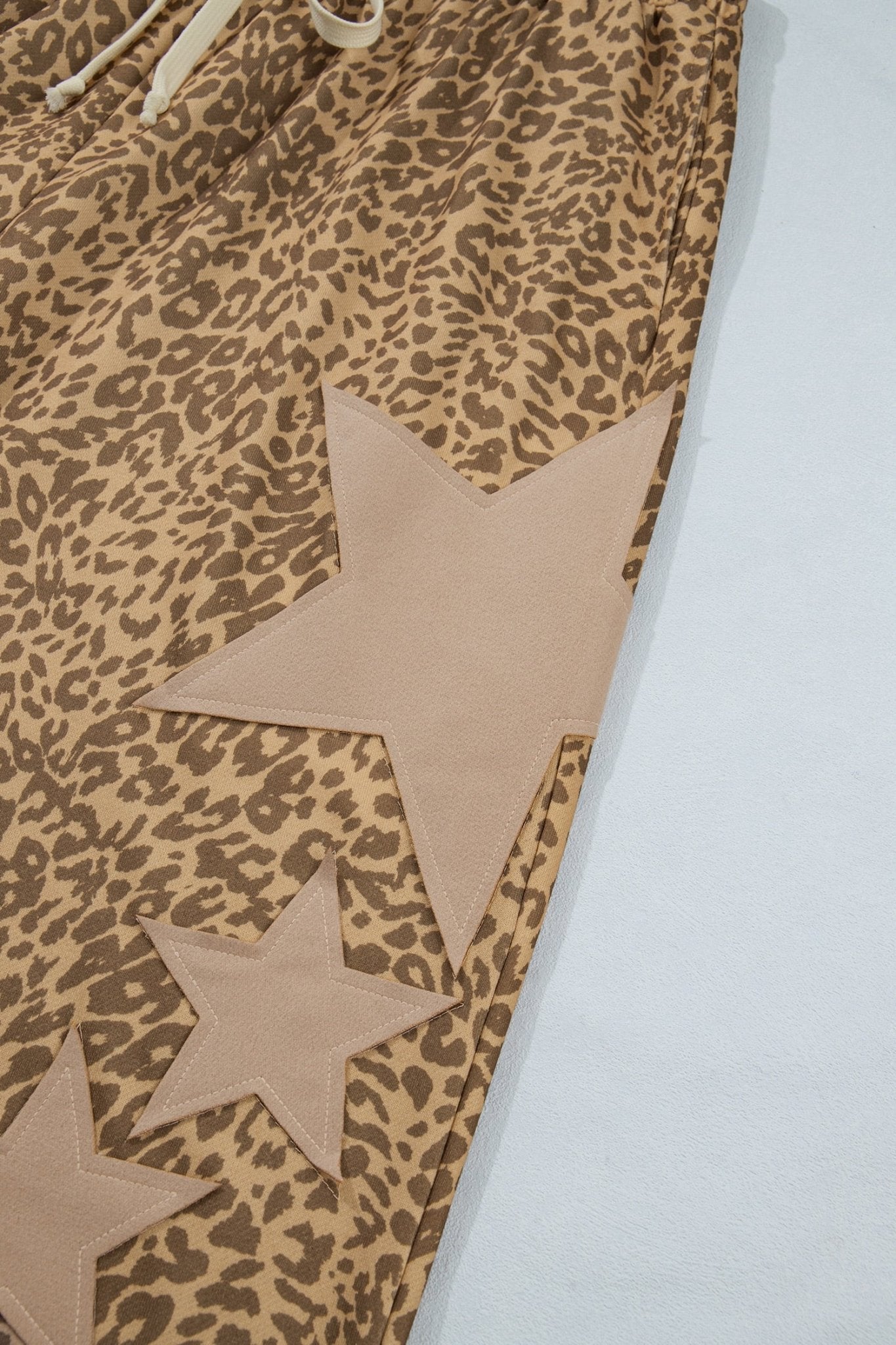 Plus Size Leopard Star Patch Jogger Pants - Rooted & Reckless Co.