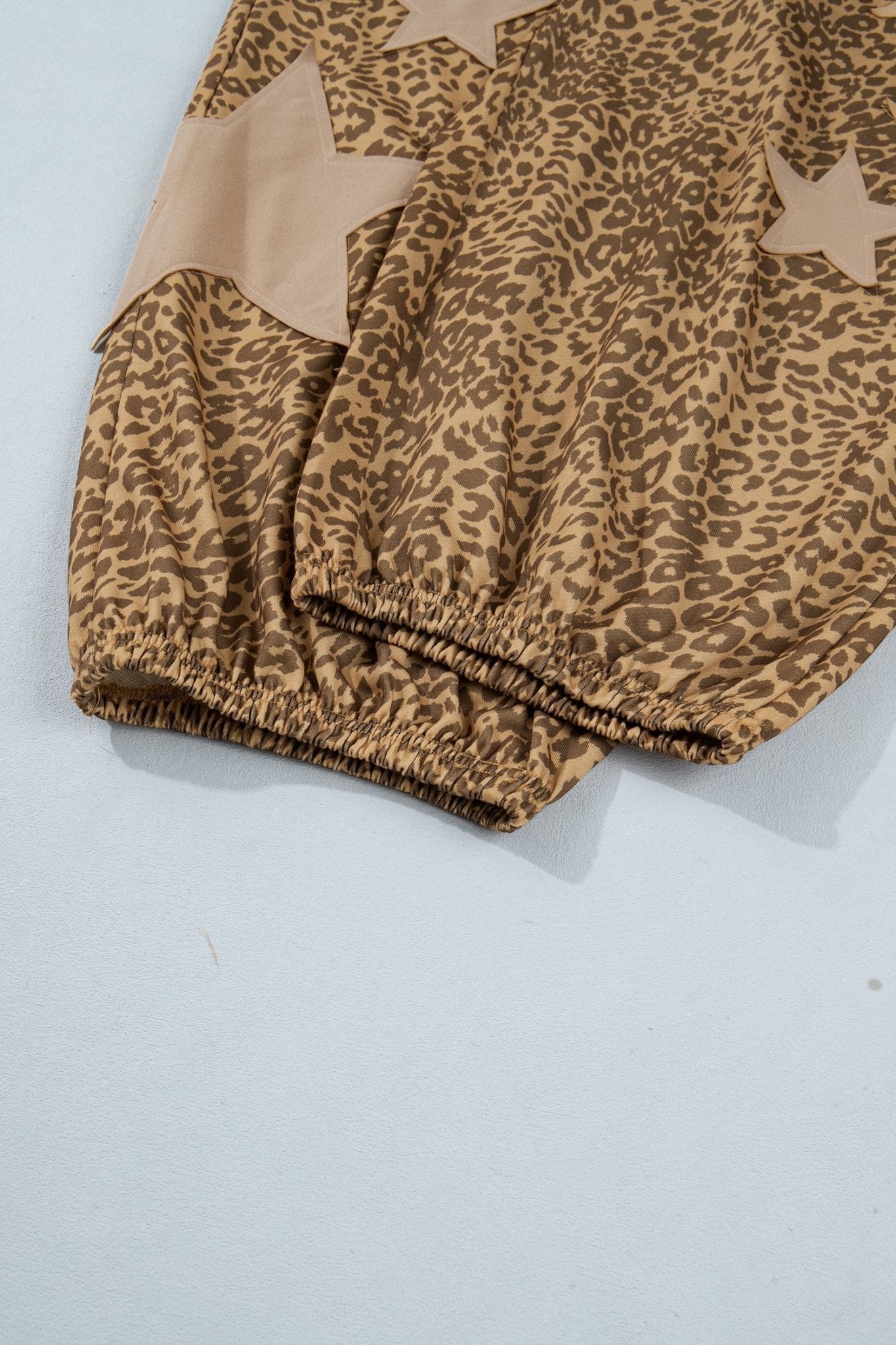 Plus Size Leopard Star Patch Jogger Pants - Rooted & Reckless Co.