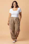 Plus Size Leopard Star Patch Jogger Pants - Rooted & Reckless Co.