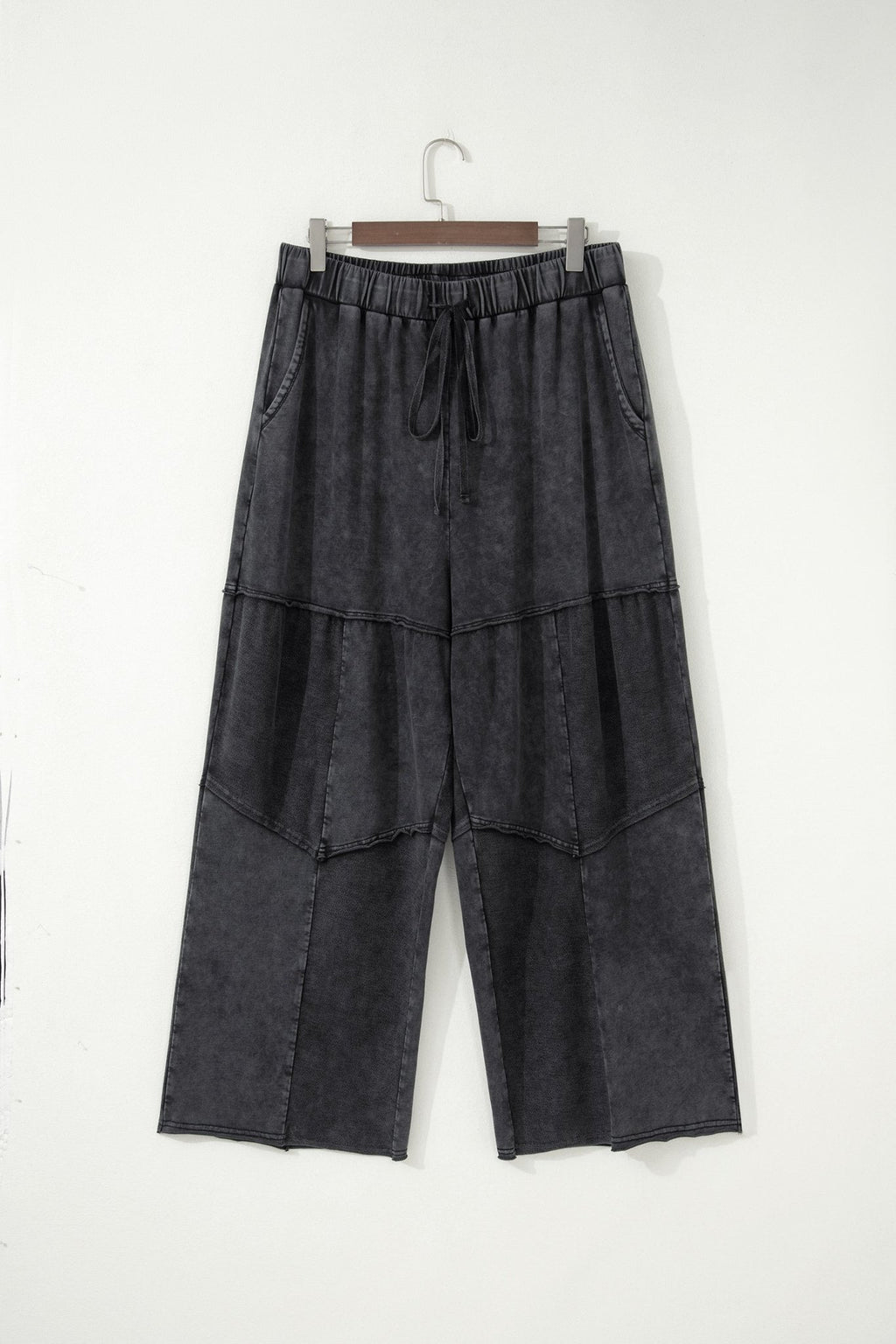 Plus Size Mineral Wash Exposed Seam Drawstring Pants - Rooted & Reckless Co.
