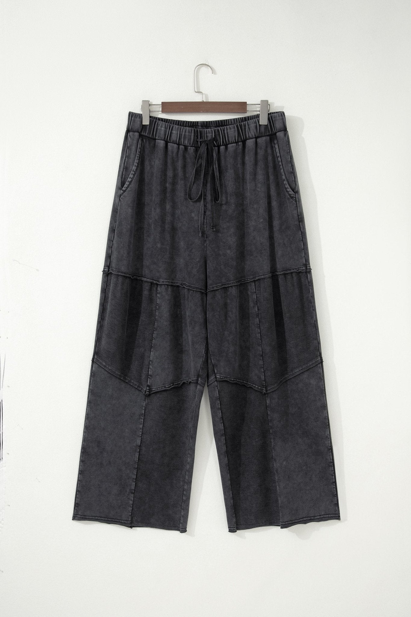 Plus Size Mineral Wash Exposed Seam Drawstring Pants - Rooted & Reckless Co.