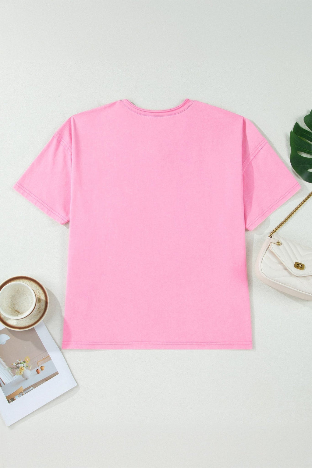 Plus Size Mineral Wash Raw Edge V-Neck Tee - Rooted & Reckless Co.