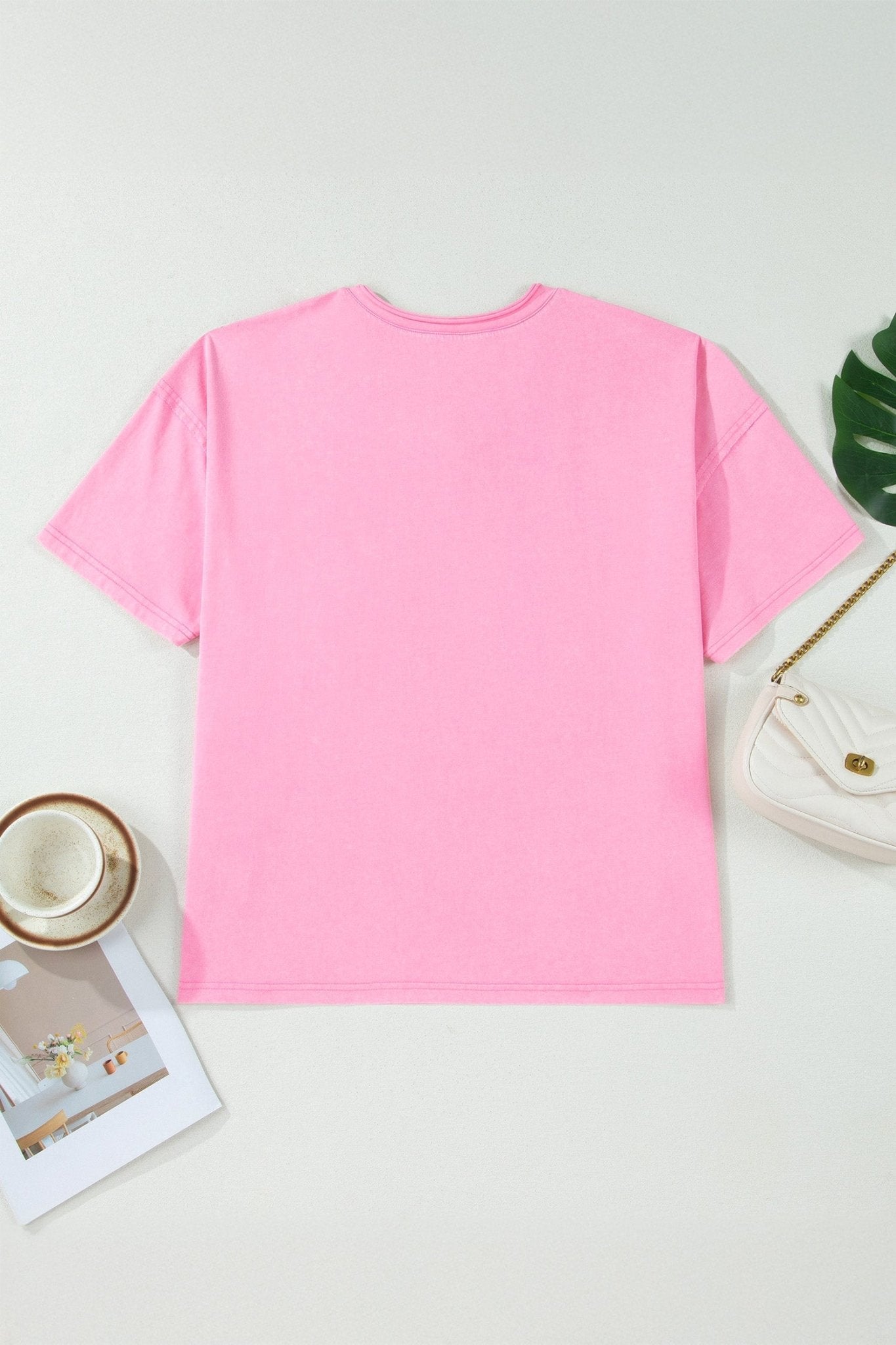 Plus Size Mineral Wash Raw Edge V-Neck Tee - Rooted & Reckless Co.