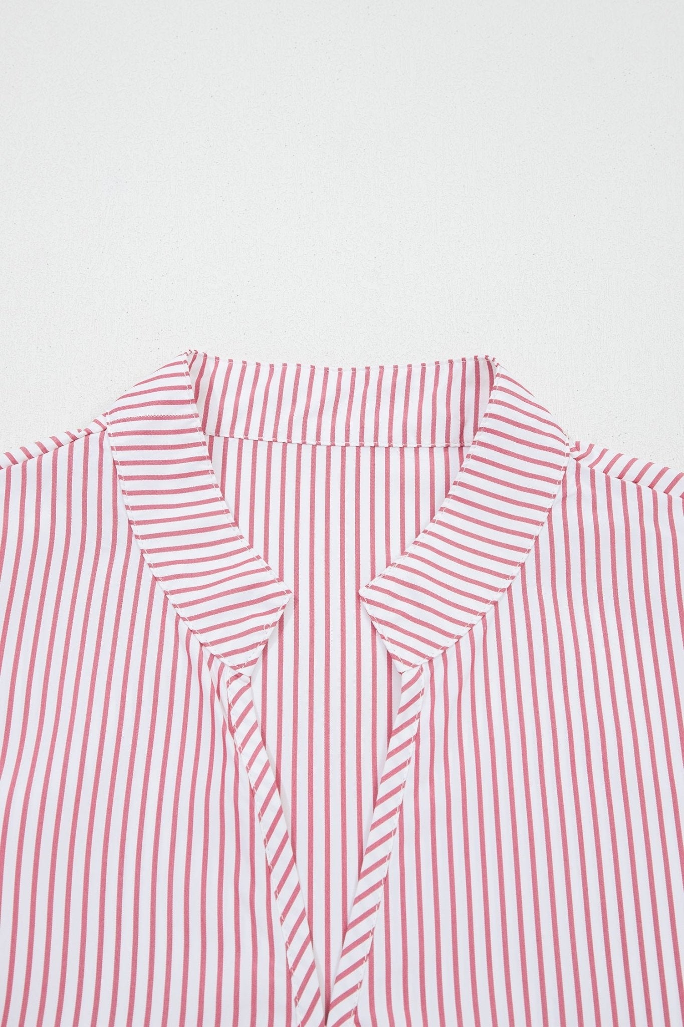 Plus Size Pinstripe Ruffle Hem Midi Dress - Rooted & Reckless Co.