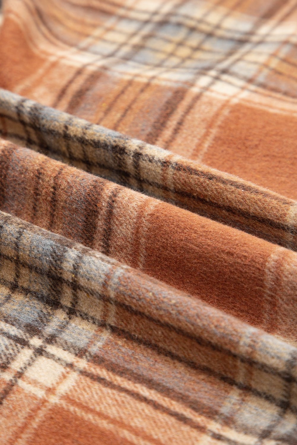 Plus Size Plaid Flap Pocket Button-Up Shacket - Rooted & Reckless Co.