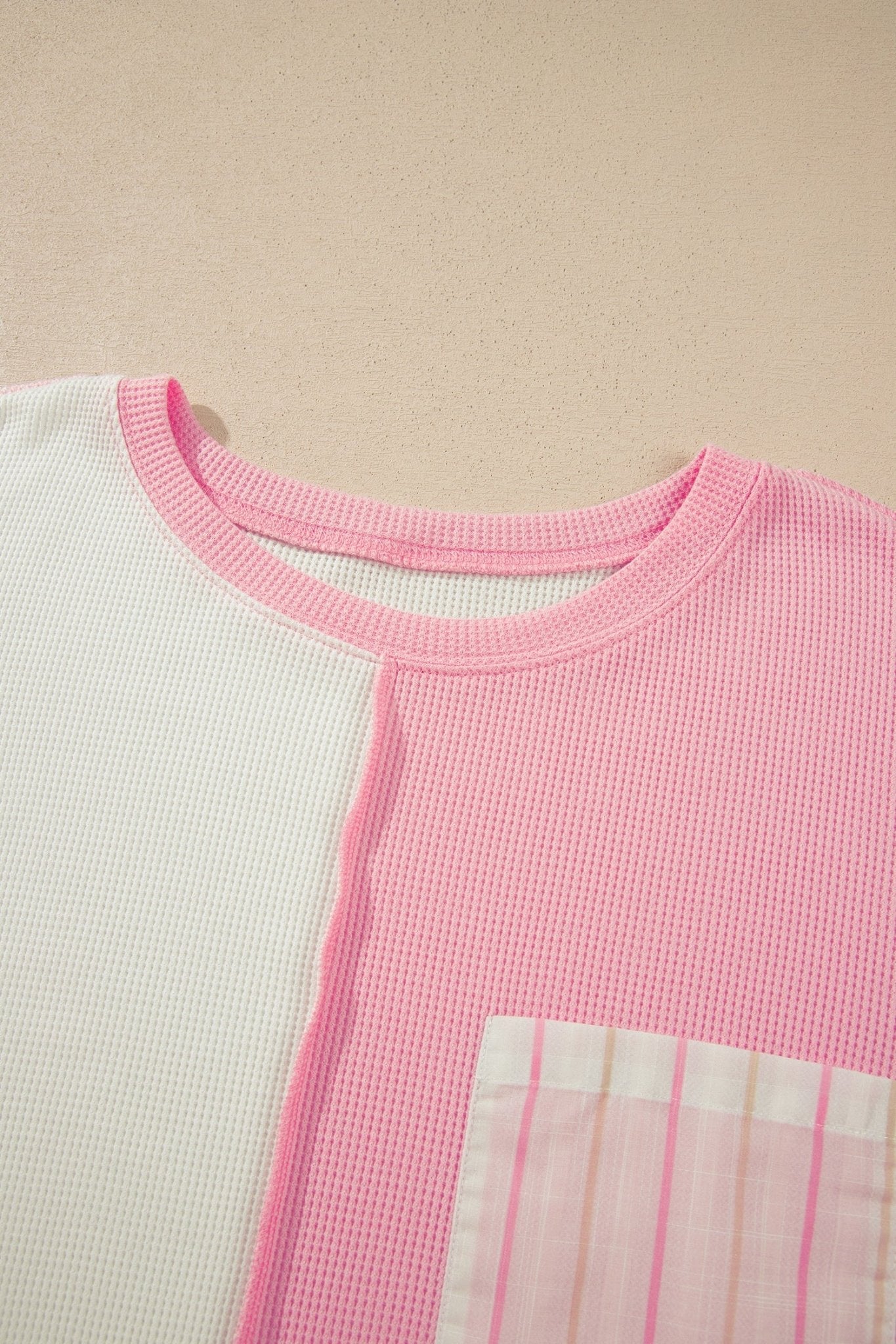 Plus Size Plaid Stripe Patchwork Long Sleeve Blouse - Rooted & Reckless Co.