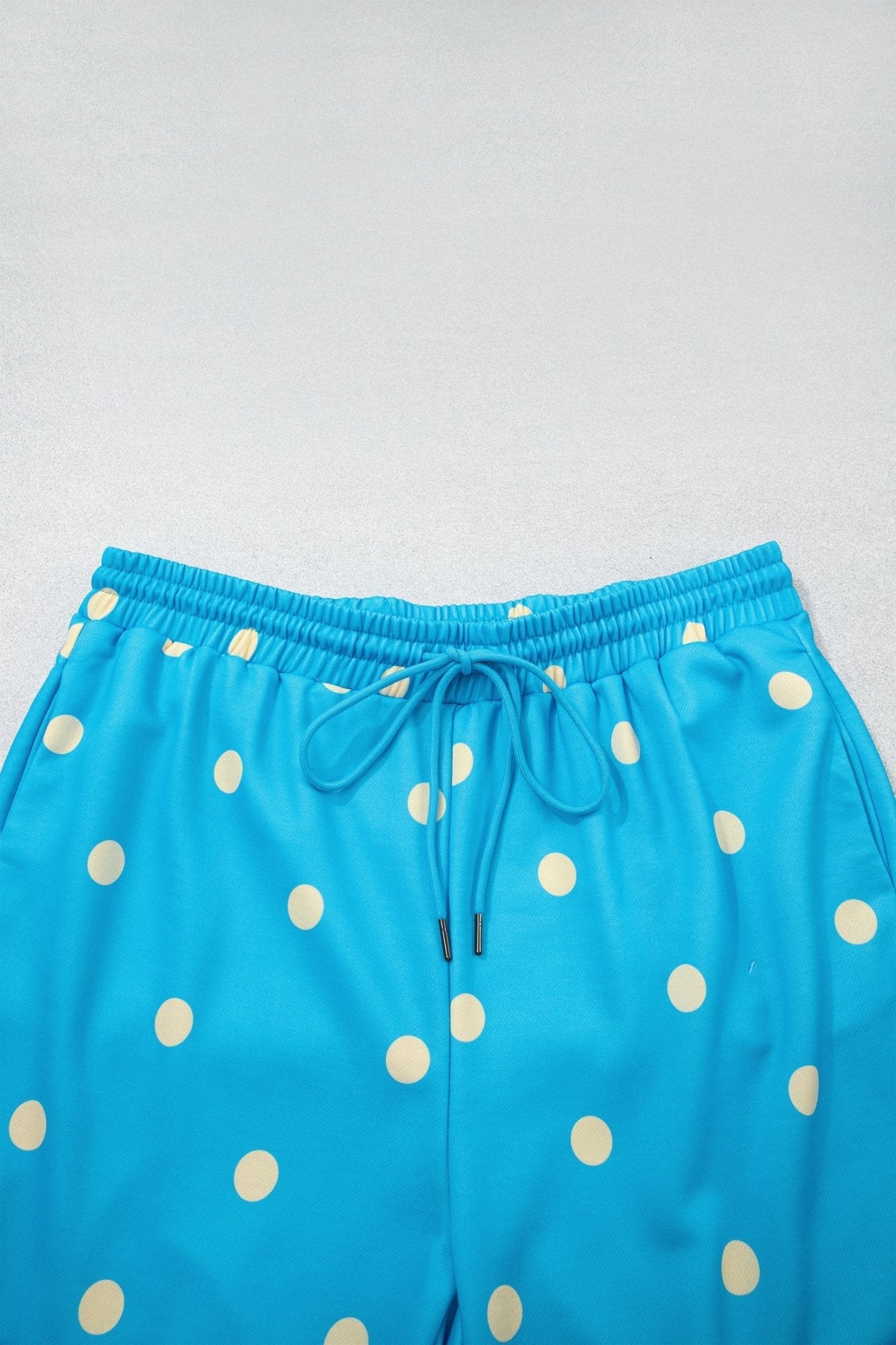 Plus Size Polka Dot Drawstring Hoodie & Pants Set - Rooted & Reckless Co.