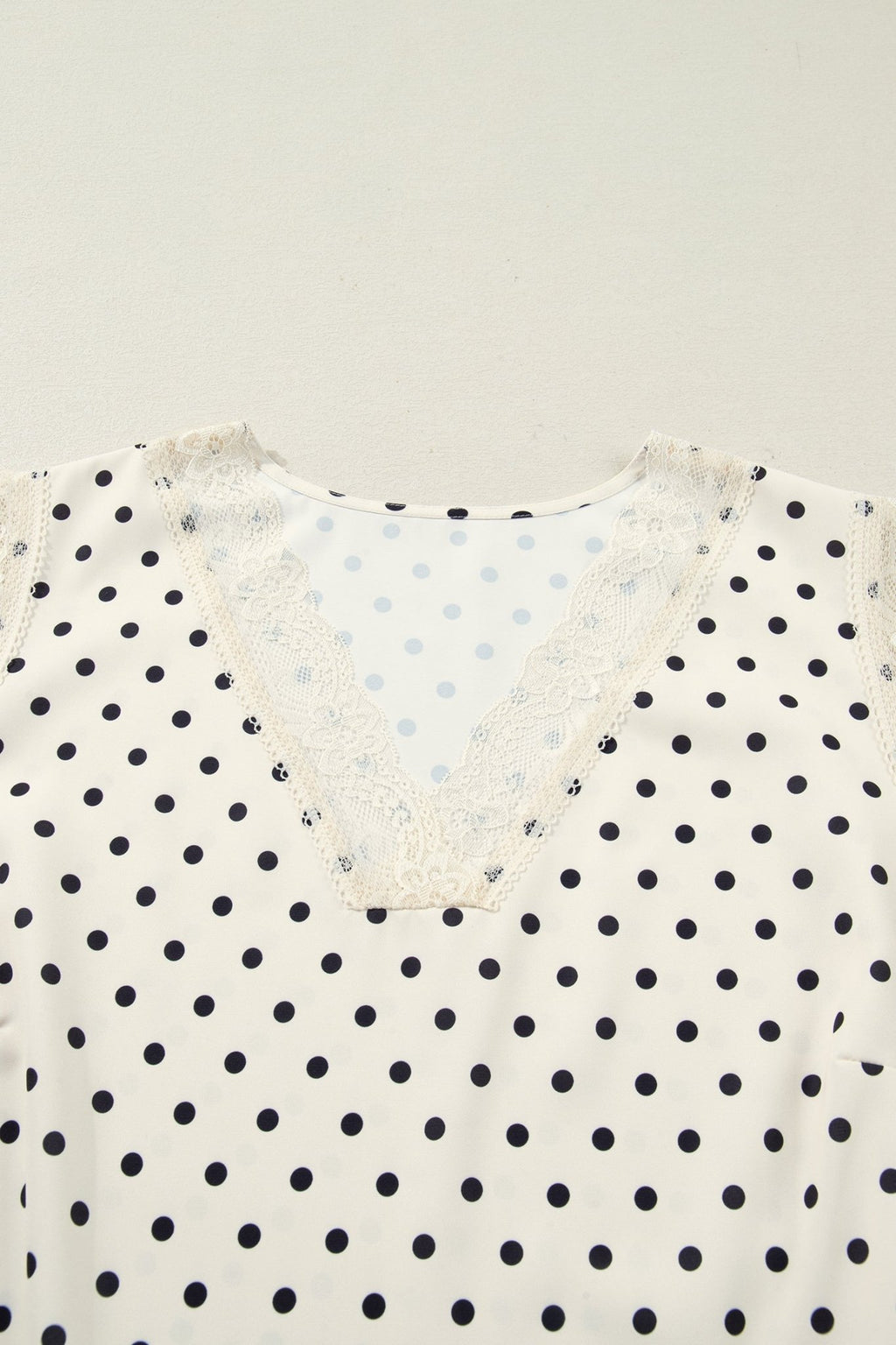Plus Size Polka Dot Lace V-Neck Sleeveless Top - Rooted & Reckless Co.