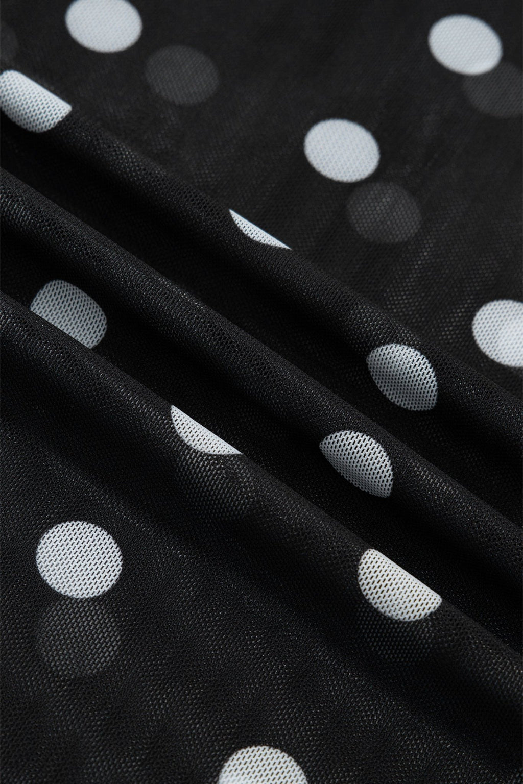 Plus Size Polka Dot Mesh Mock Neck Top - Rooted & Reckless Co.