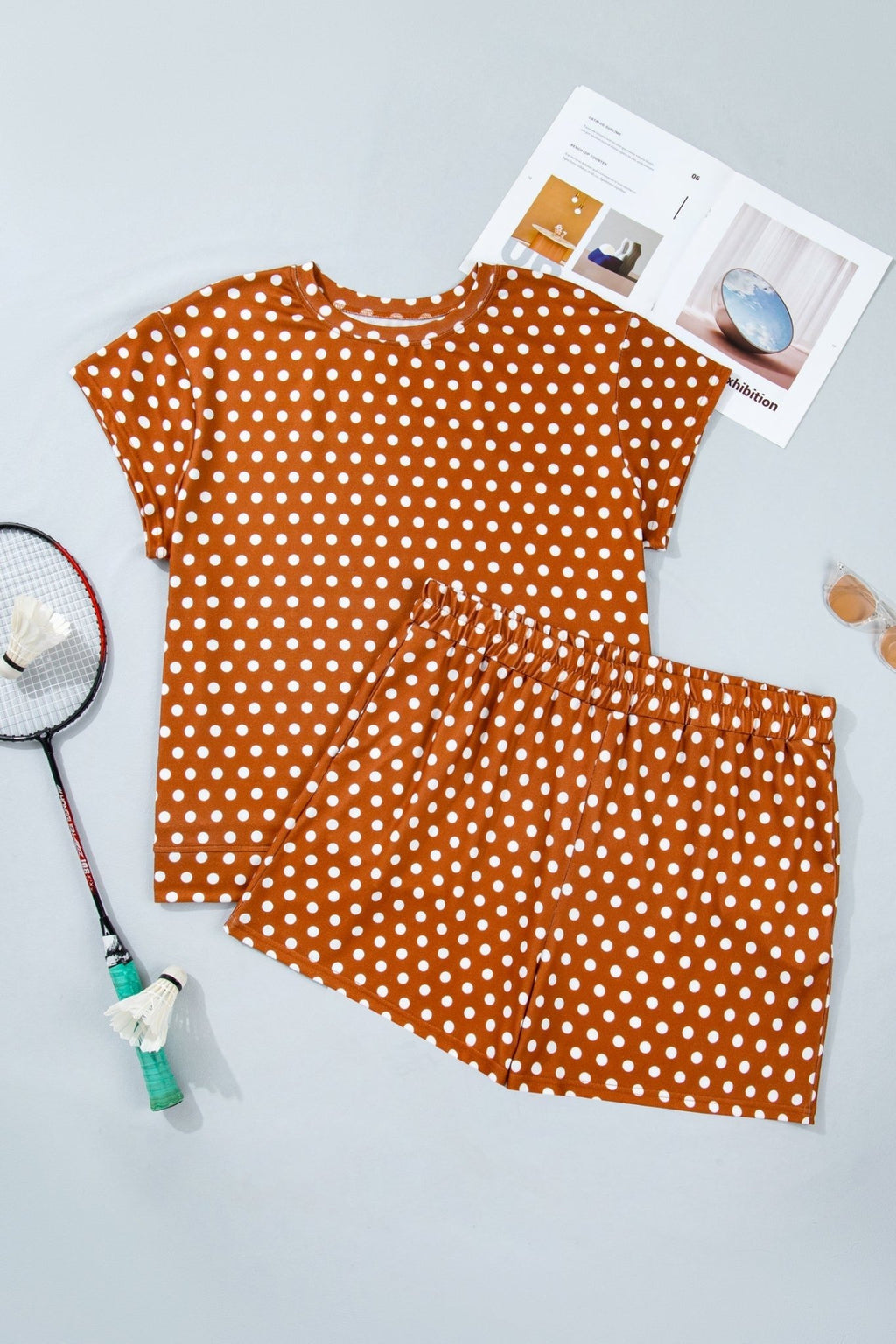 Plus Size Polka Dot Tee & Loose Shorts Set - Rooted & Reckless Co.