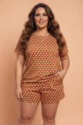 Plus Size Polka Dot Tee & Loose Shorts Set - Rooted & Reckless Co.