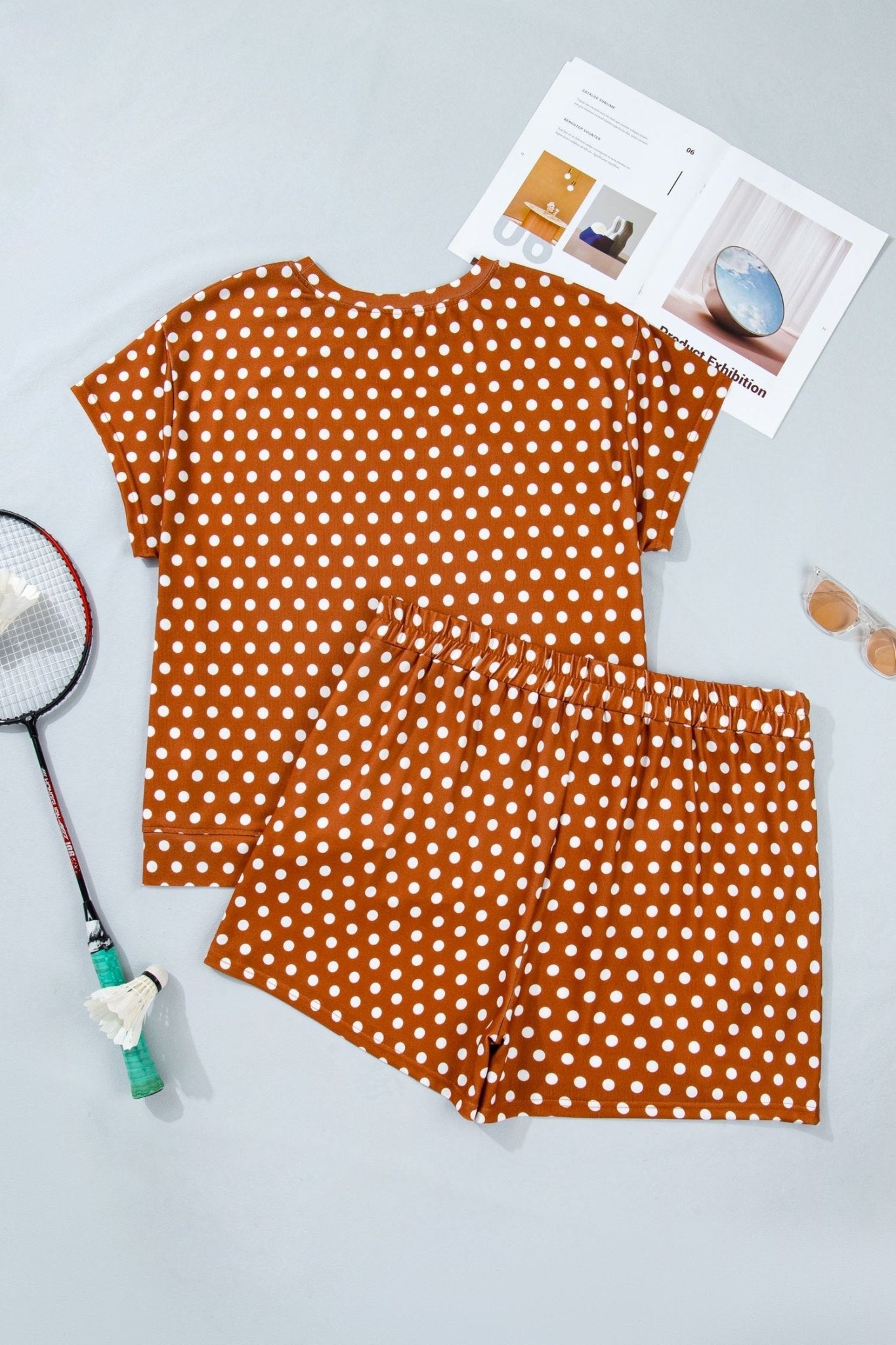 Plus Size Polka Dot Tee & Loose Shorts Set - Rooted & Reckless Co.