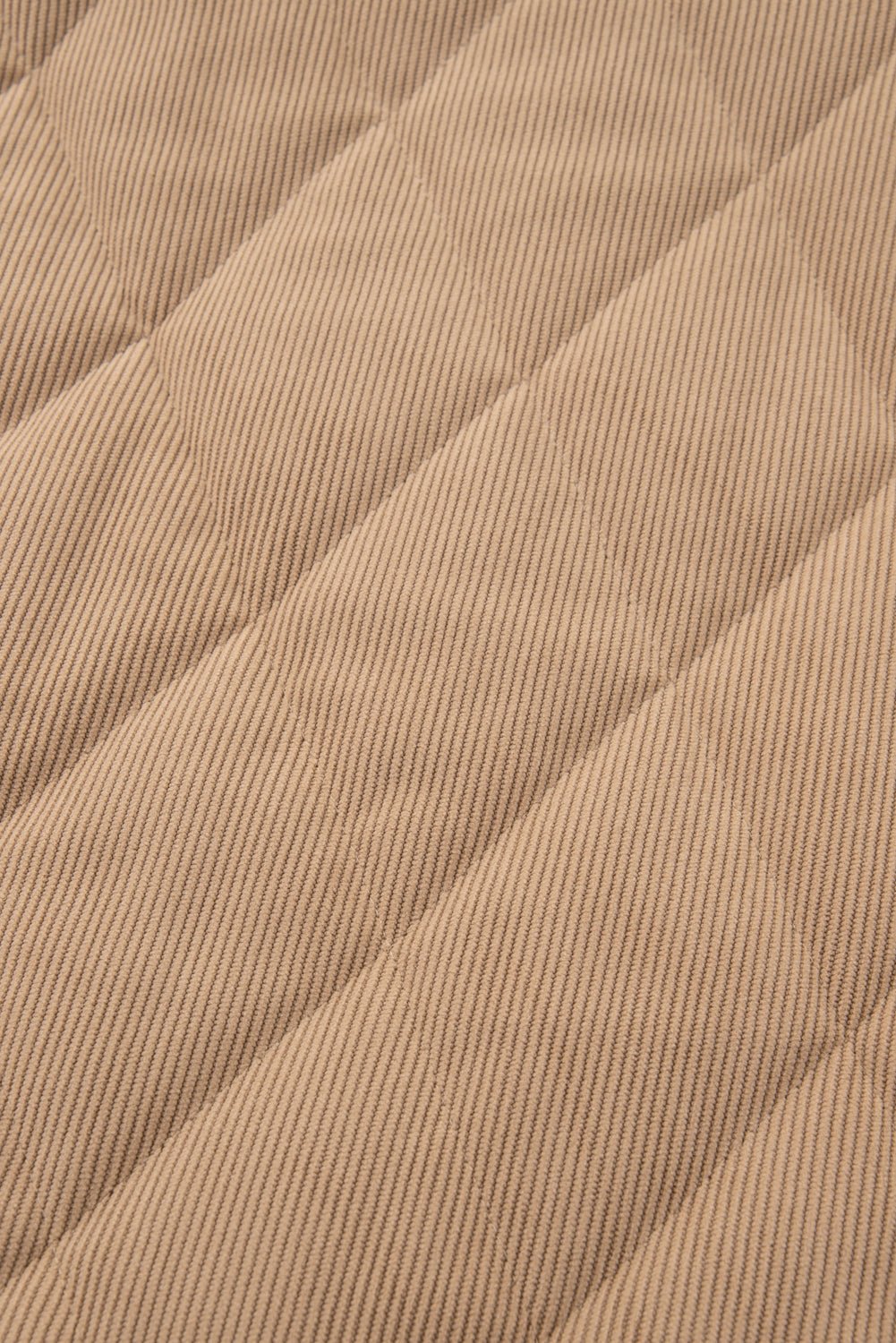 Plus Size Quilted Corduroy Snap Button Vest Jacket - Rooted & Reckless Co.