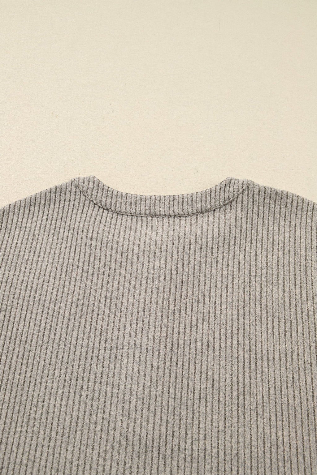 Plus Size Ribbed Knit Kangaroo Pocket Henley Top - Rooted & Reckless Co.