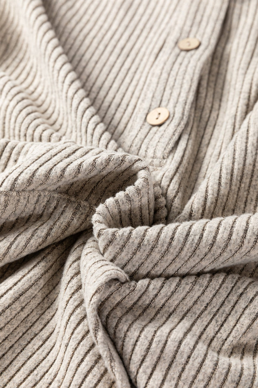 Plus Size Ribbed Knit Kangaroo Pocket Henley Top - Rooted & Reckless Co.