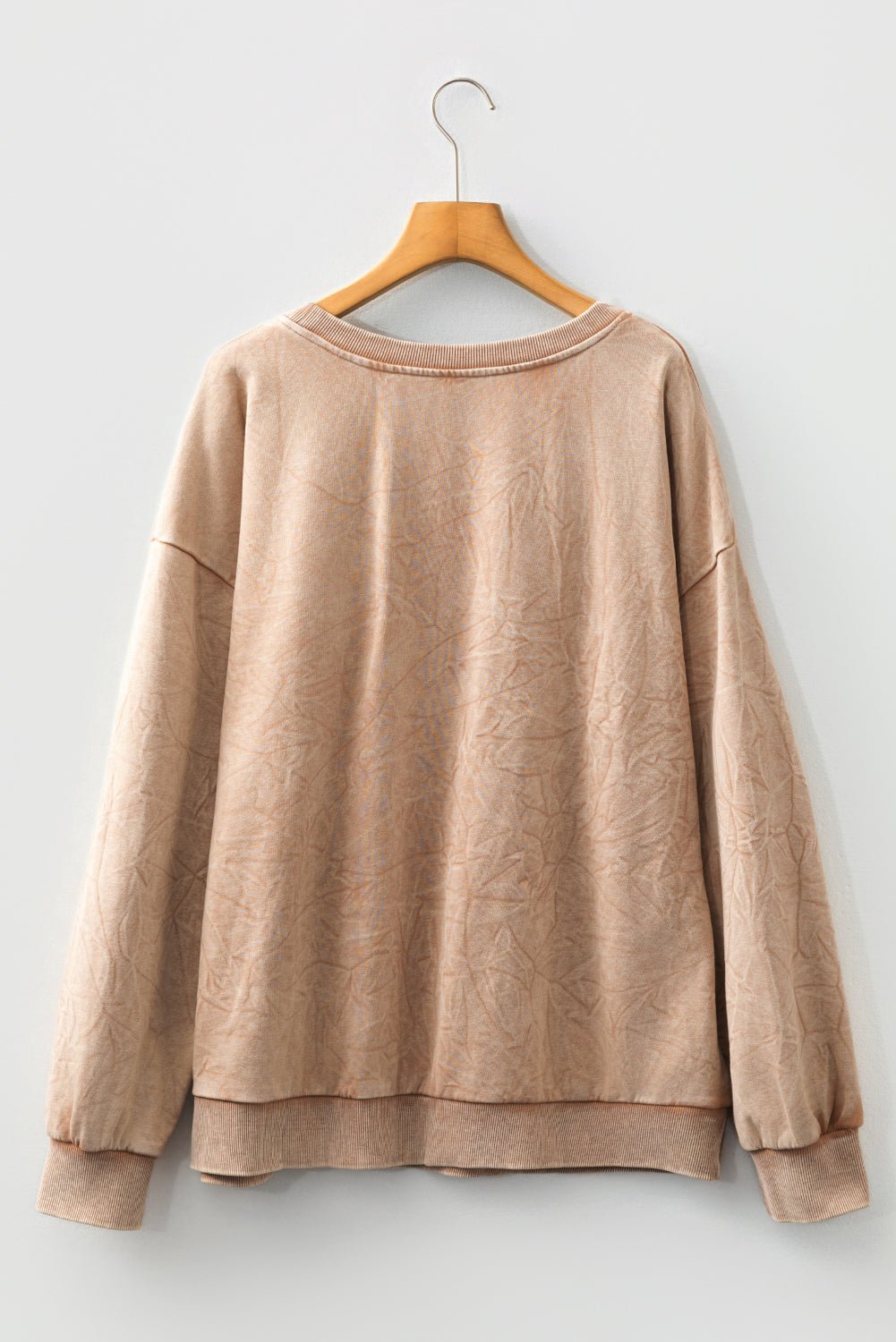 Plus Size Saved by Grace Embroidered Mineral Wash Sweatshirt - Rooted & Reckless Co.