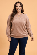 Plus Size Saved by Grace Embroidered Mineral Wash Sweatshirt - Rooted & Reckless Co.