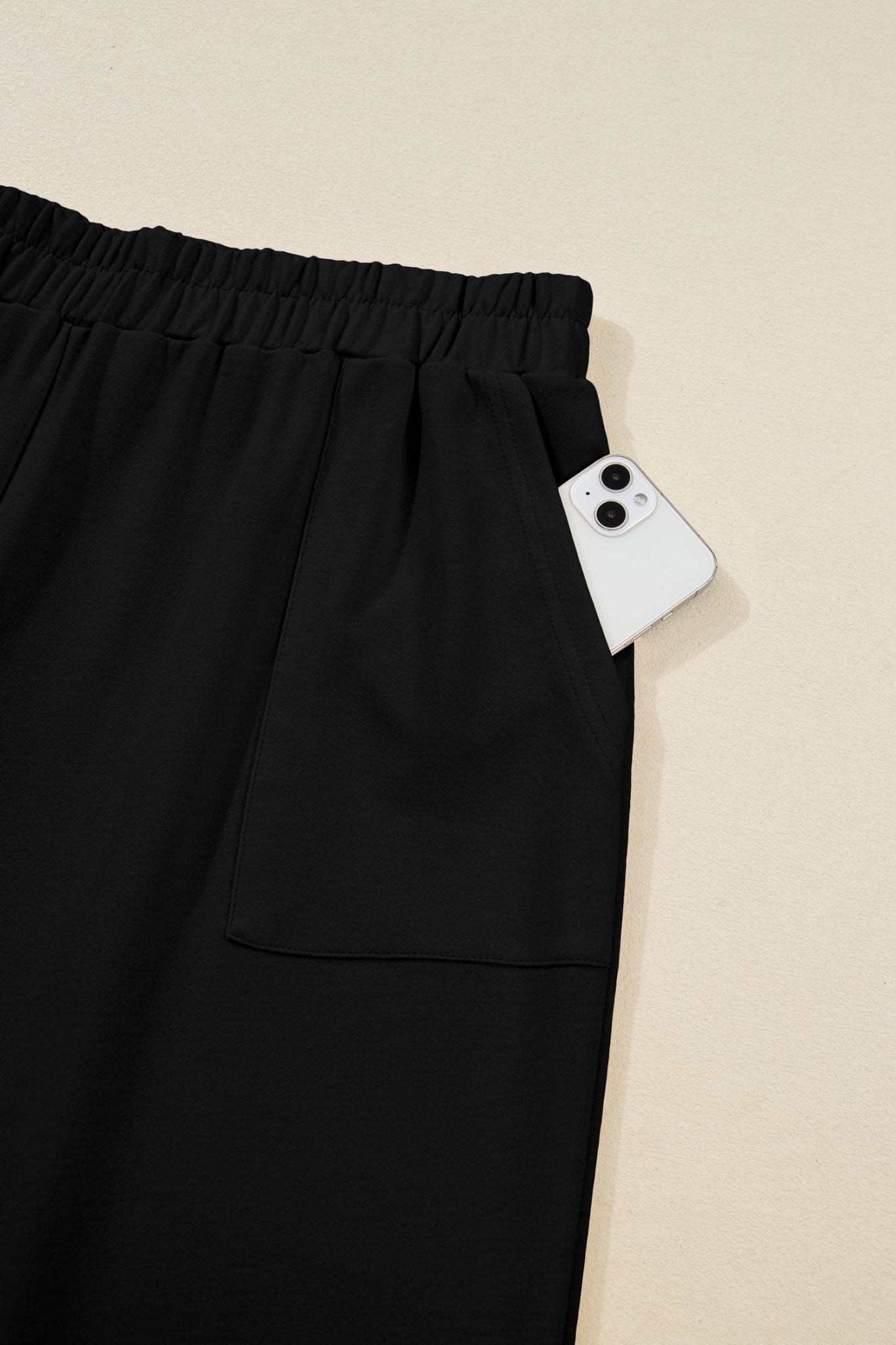 Plus Size Solid Asymmetrical Hem Capris Pants - Rooted & Reckless Co.