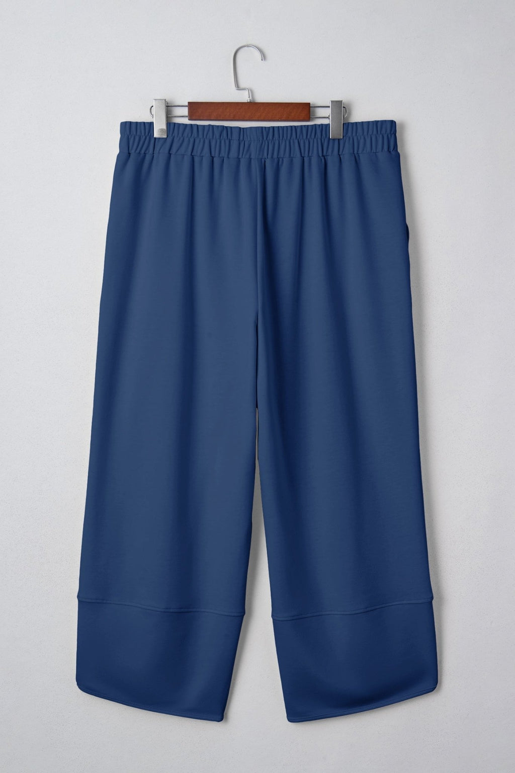 Plus Size Solid Asymmetrical Hem Capris Pants - Rooted & Reckless Co.