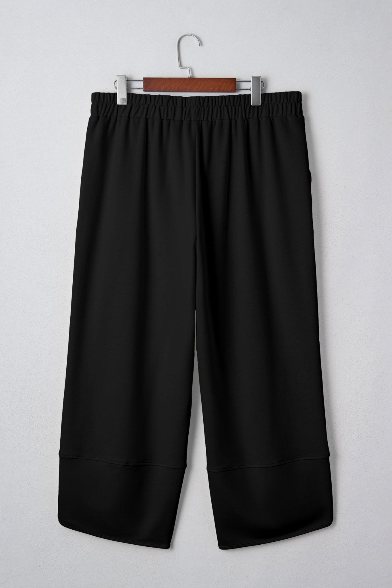 Plus Size Solid Asymmetrical Hem Capris Pants - Rooted & Reckless Co.