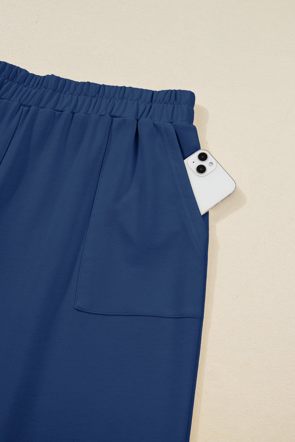 Plus Size Solid Asymmetrical Hem Capris Pants - Rooted & Reckless Co.