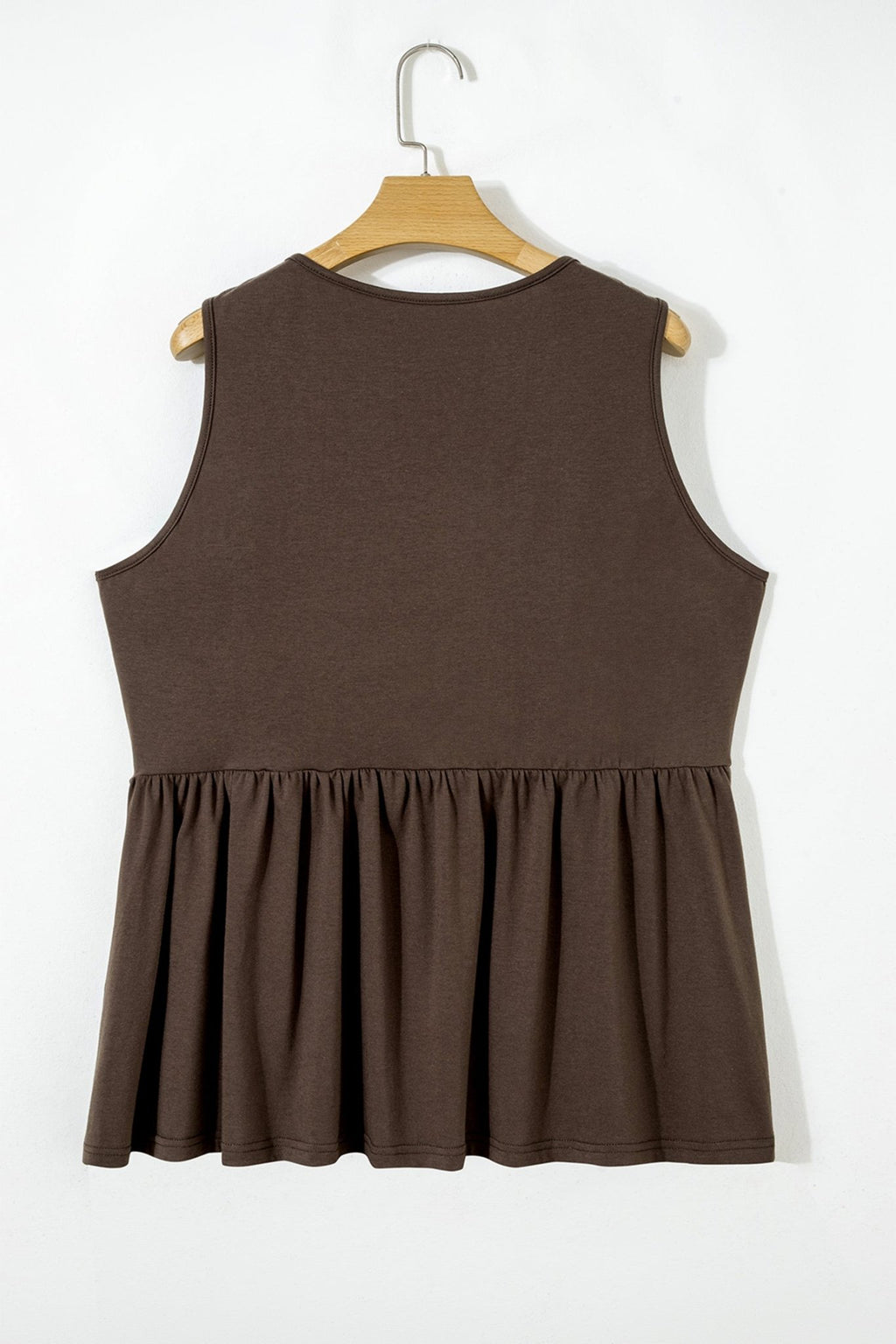 Plus Size Solid Bow-Tie Peplum Tank Top - Rooted & Reckless Co.