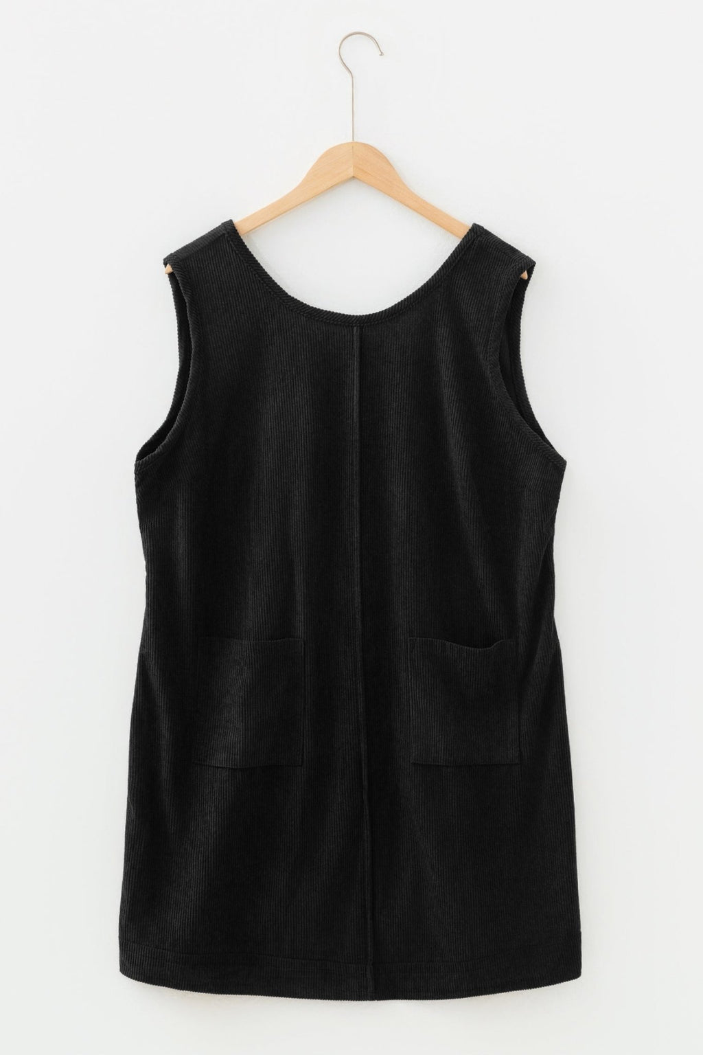 Plus Size Solid Corduroy Sleeveless Mini Dress - Rooted & Reckless Co.