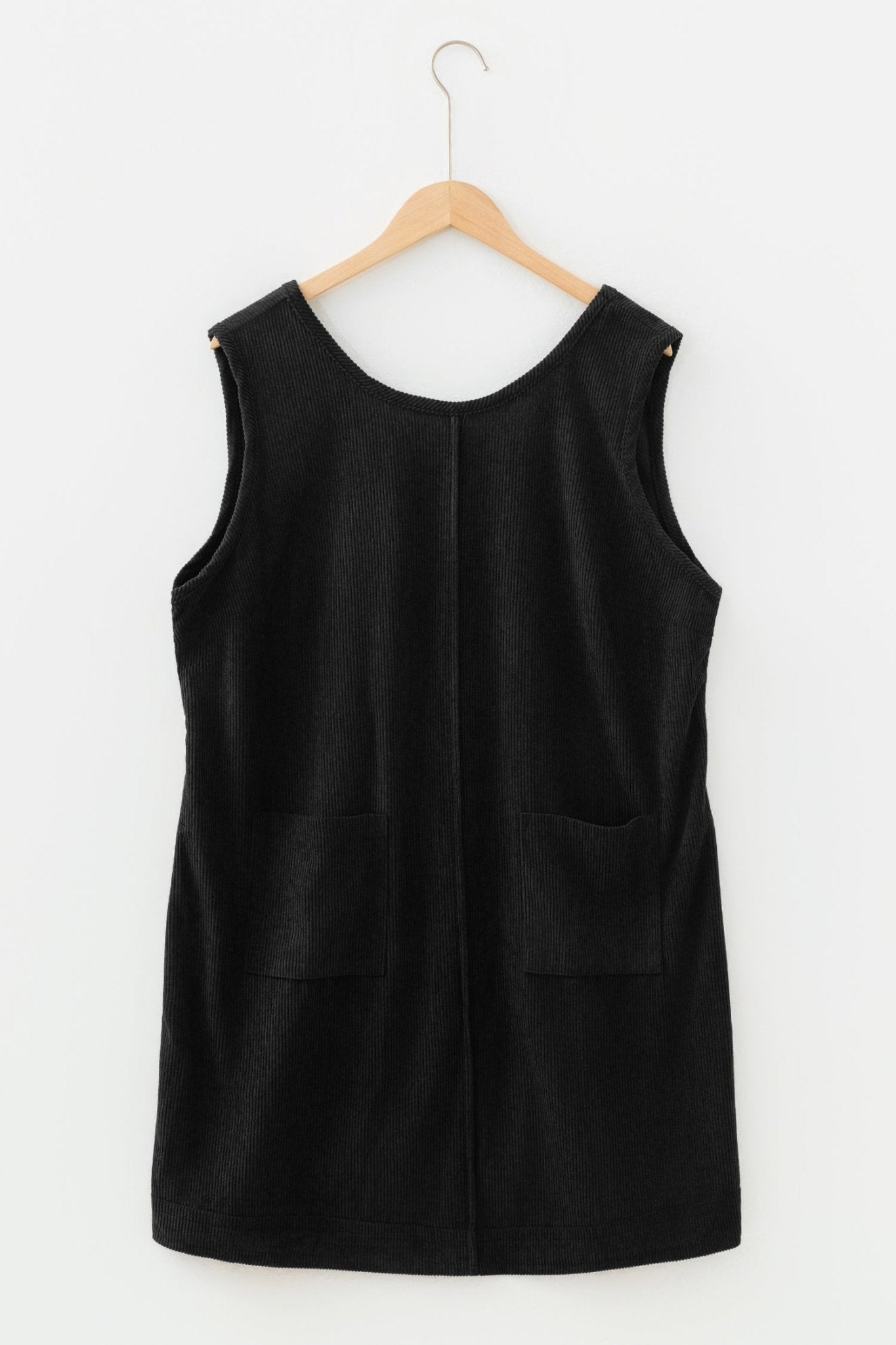 Plus Size Solid Corduroy Sleeveless Mini Dress - Rooted & Reckless Co.