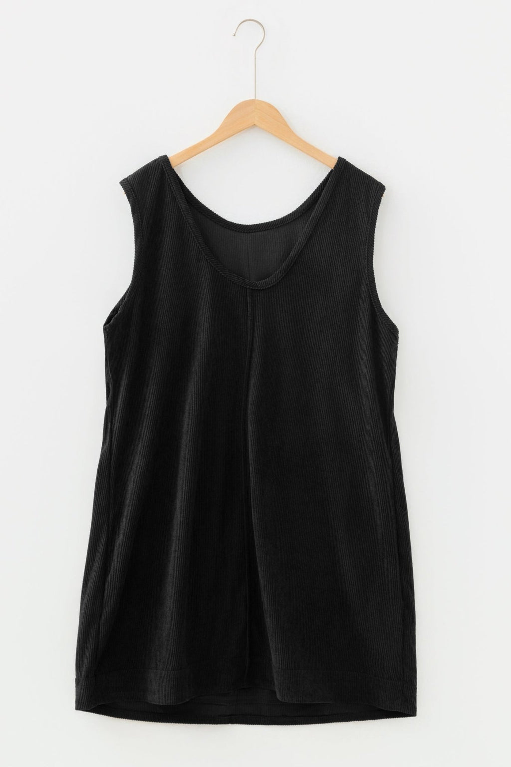 Plus Size Solid Corduroy Sleeveless Mini Dress - Rooted & Reckless Co.