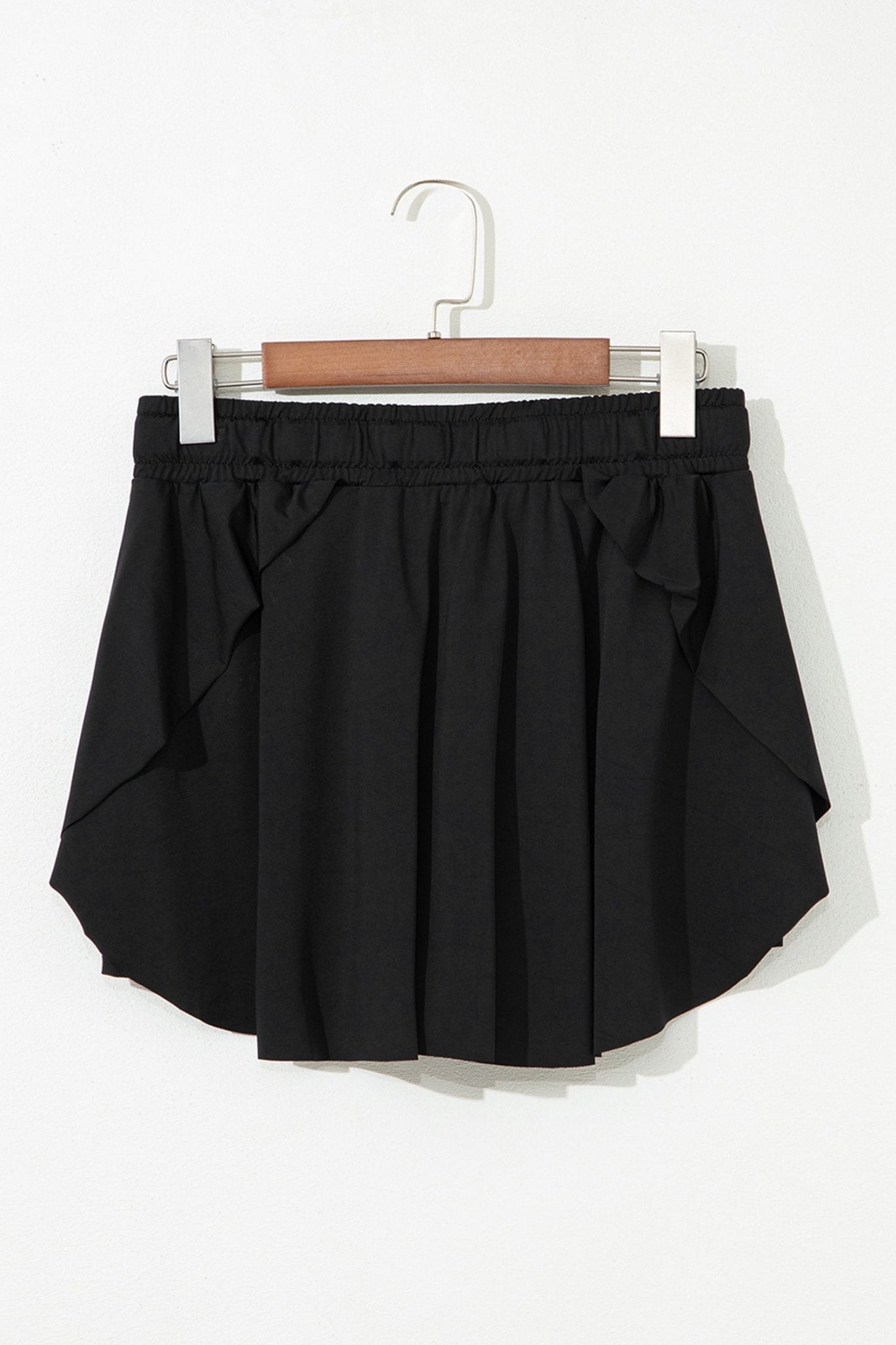 Plus Size Solid Drawstring Waist Lined Skort - Rooted & Reckless Co.