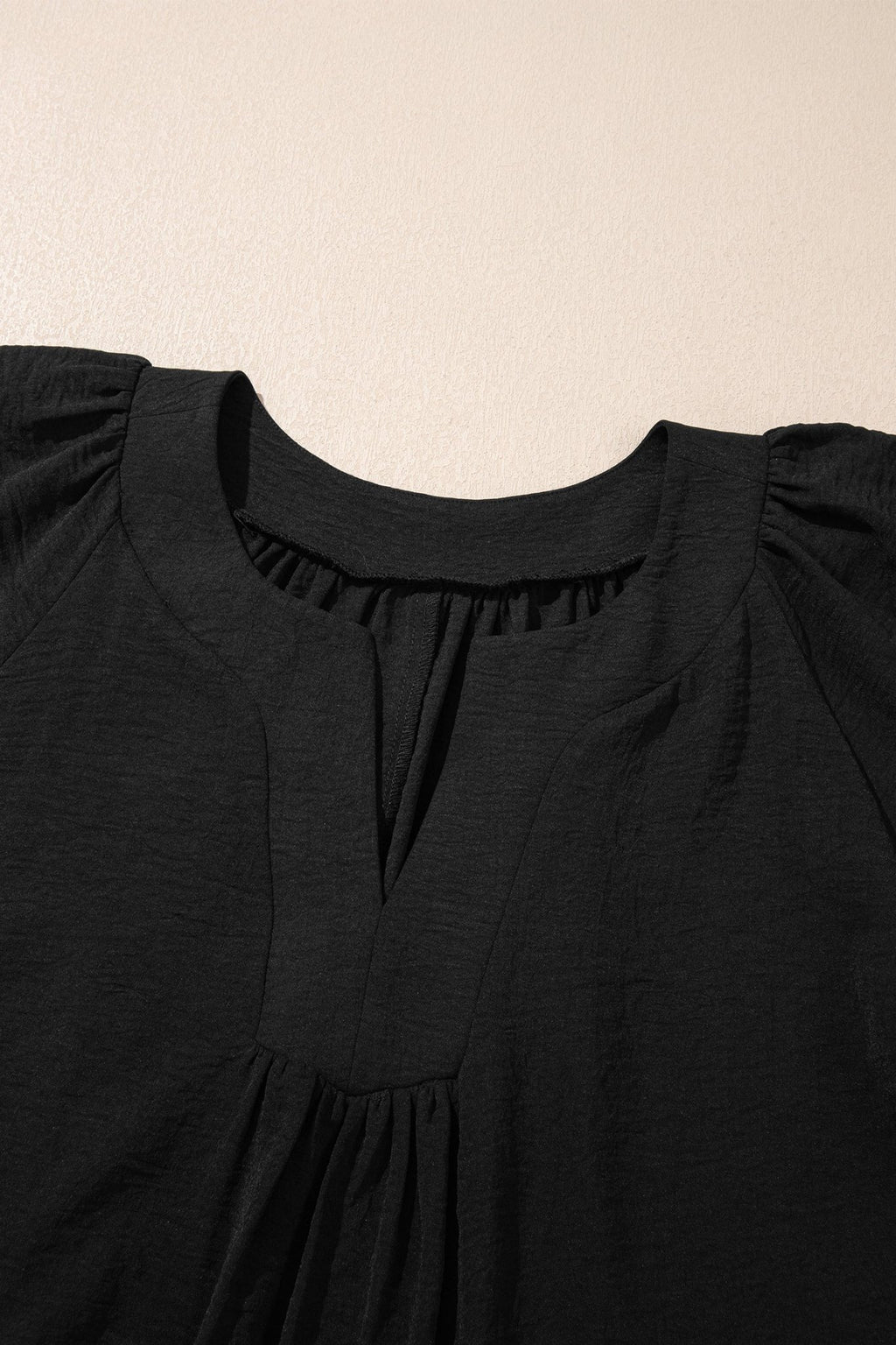 Plus Size Solid Notched Neck Short Sleeve Dress - Rooted & Reckless Co.