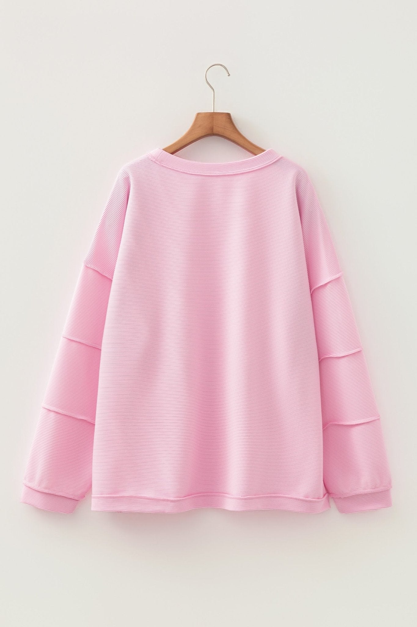Plus Size Solid Ribbed Drop Shoulder Top - Rooted & Reckless Co.