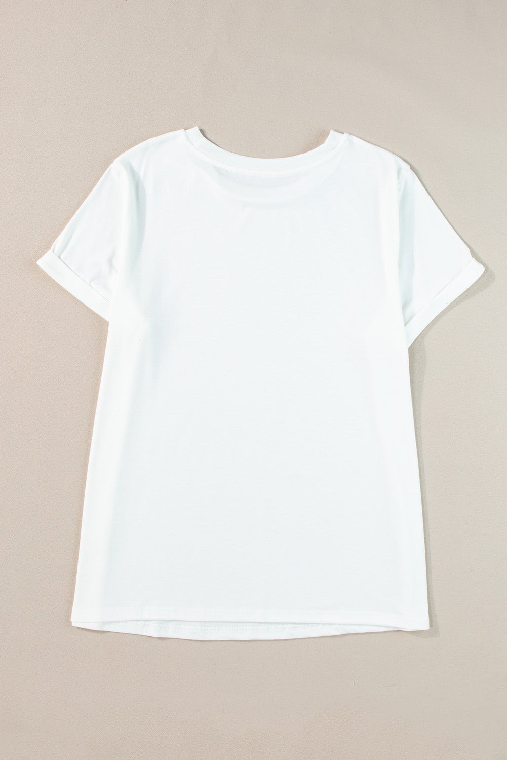 Plus Size Solid Rolled Short Sleeve T-Shirt - Rooted & Reckless Co.